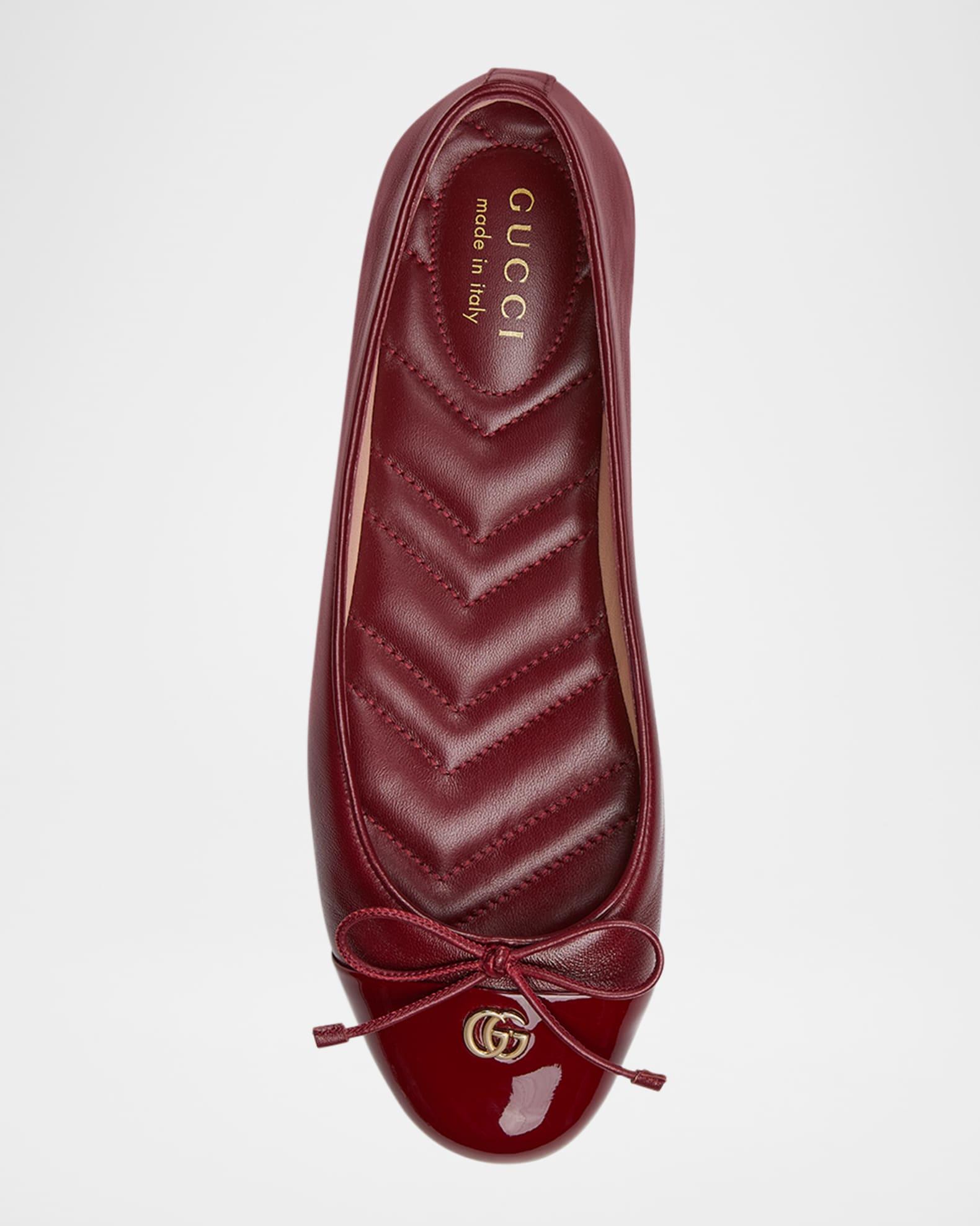 New Marmont GG Nappa Leather Ballerina Flats Product Image
