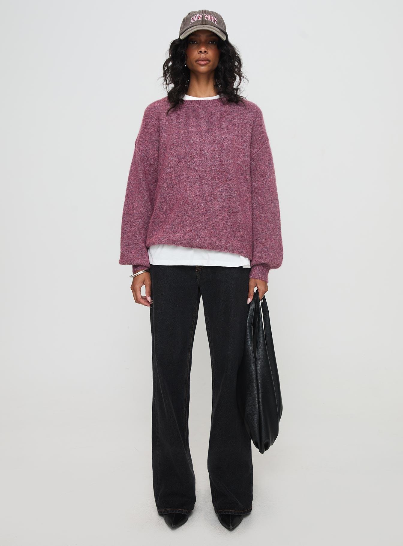 Ryanna Sweater Burgundy Product Image