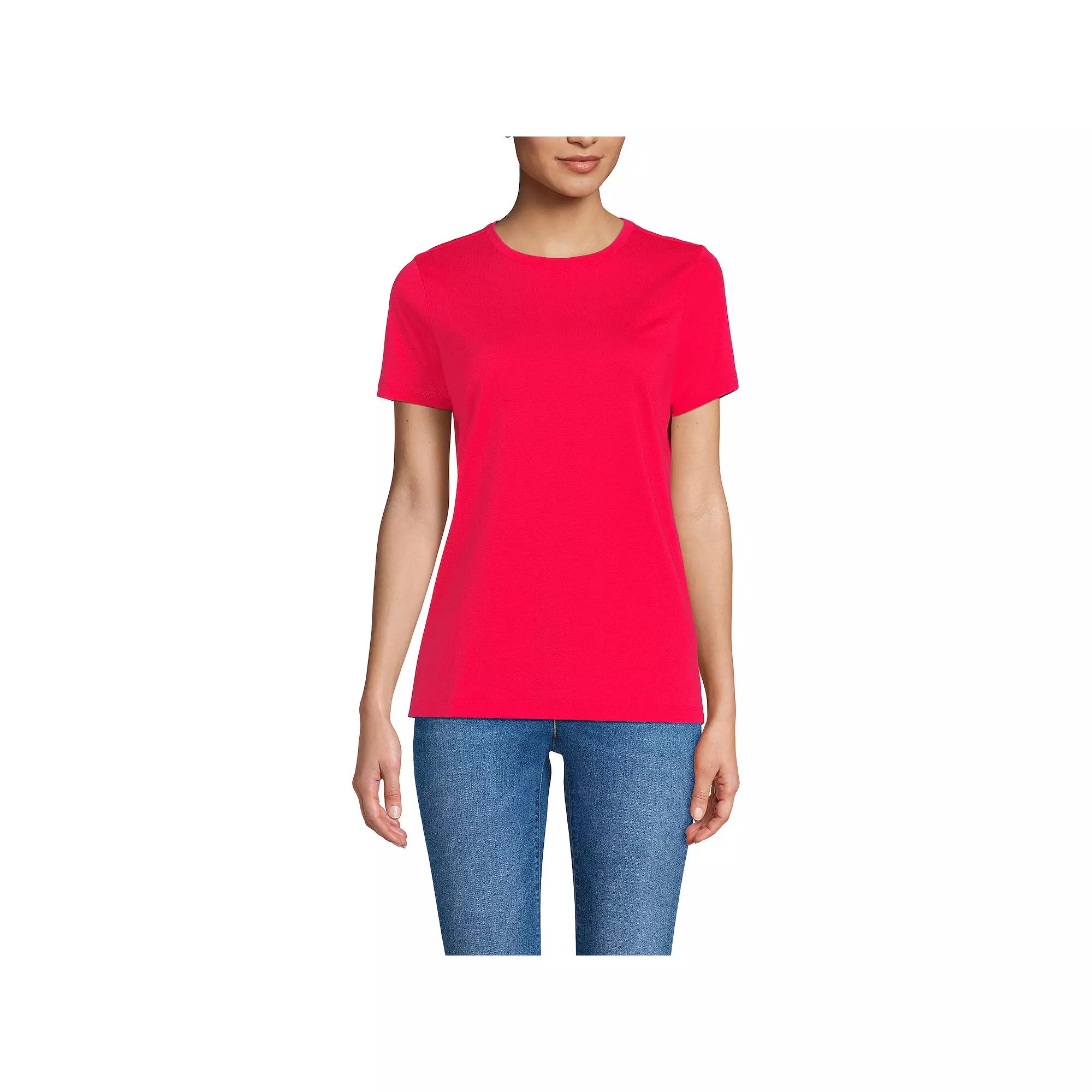 Women's Lands' End Relaxed-Fit Supima Cotton Crewneck Tee,  Product Image