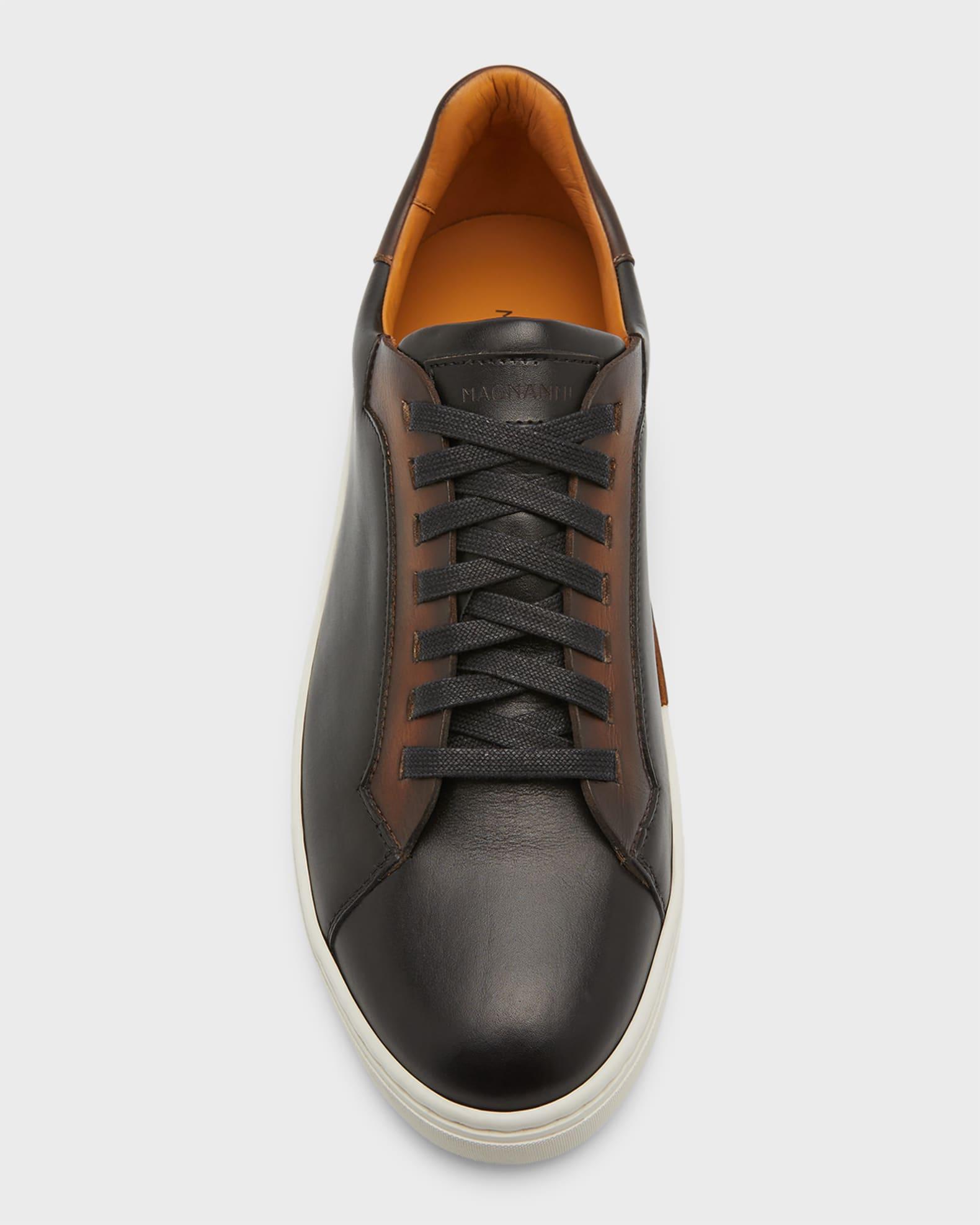 Men's Amadeo Bicolor Leather Low-Top Sneakers Product Image