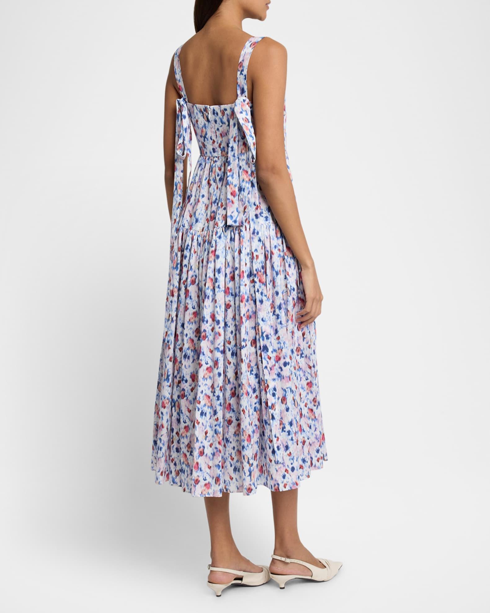 Tiered Fit-And-Flare Midi Dress Product Image