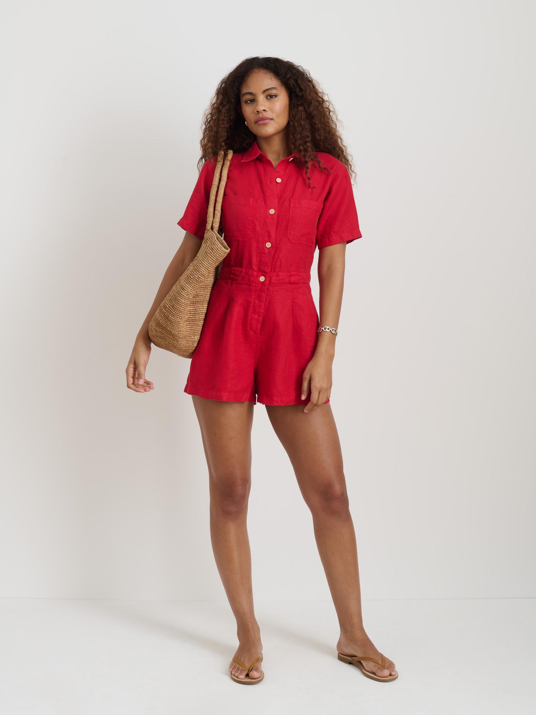 Cassi Romper In Linen Product Image