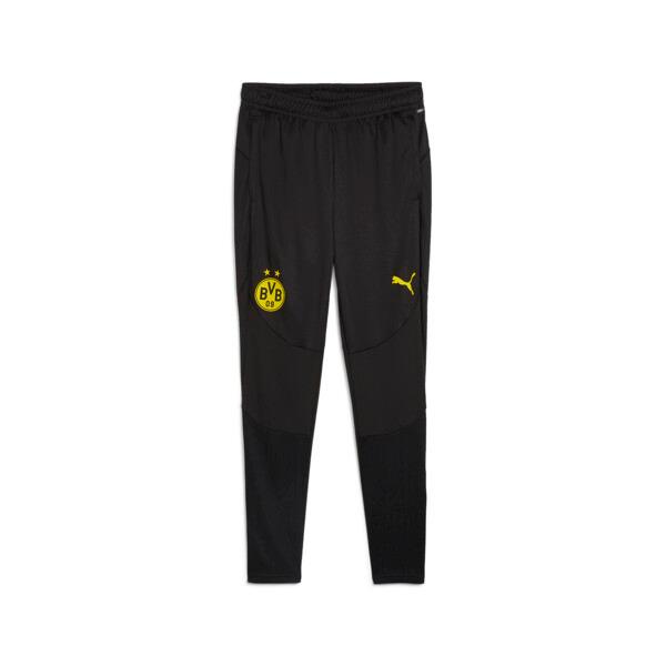 PUMA Borussia Dortmund Men's Training Pants in Black/Faster Yellow Product Image