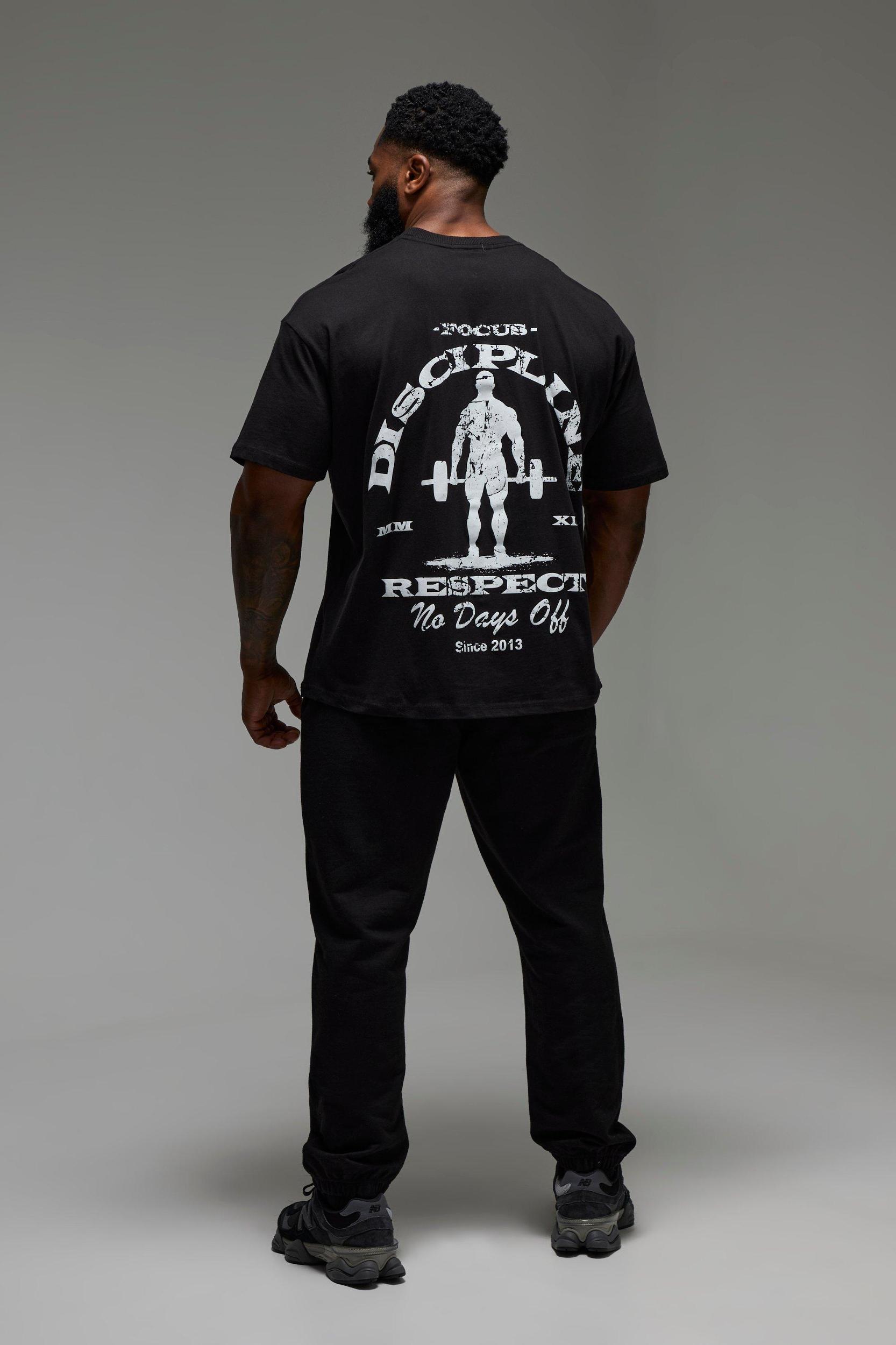 Man Active No Days Off Oversized T-shirt | boohooMAN USA Product Image