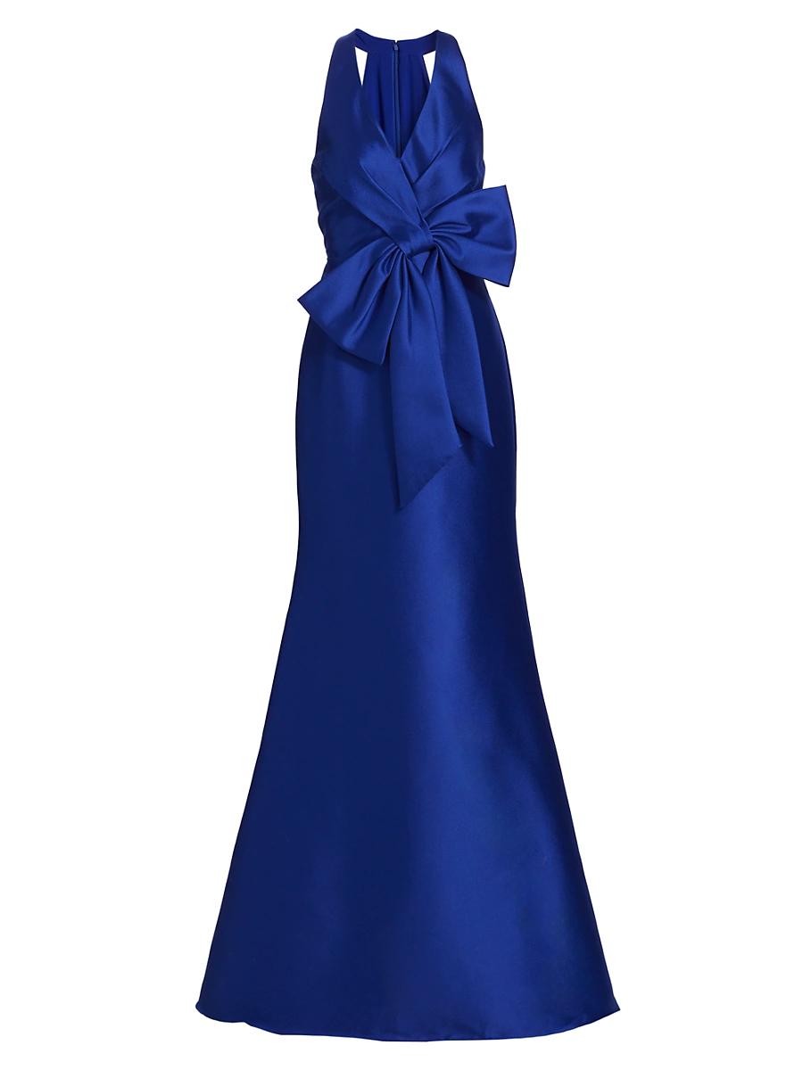 Womens Satin Mikado Bow Mermaid Gown Size 0 Product Image