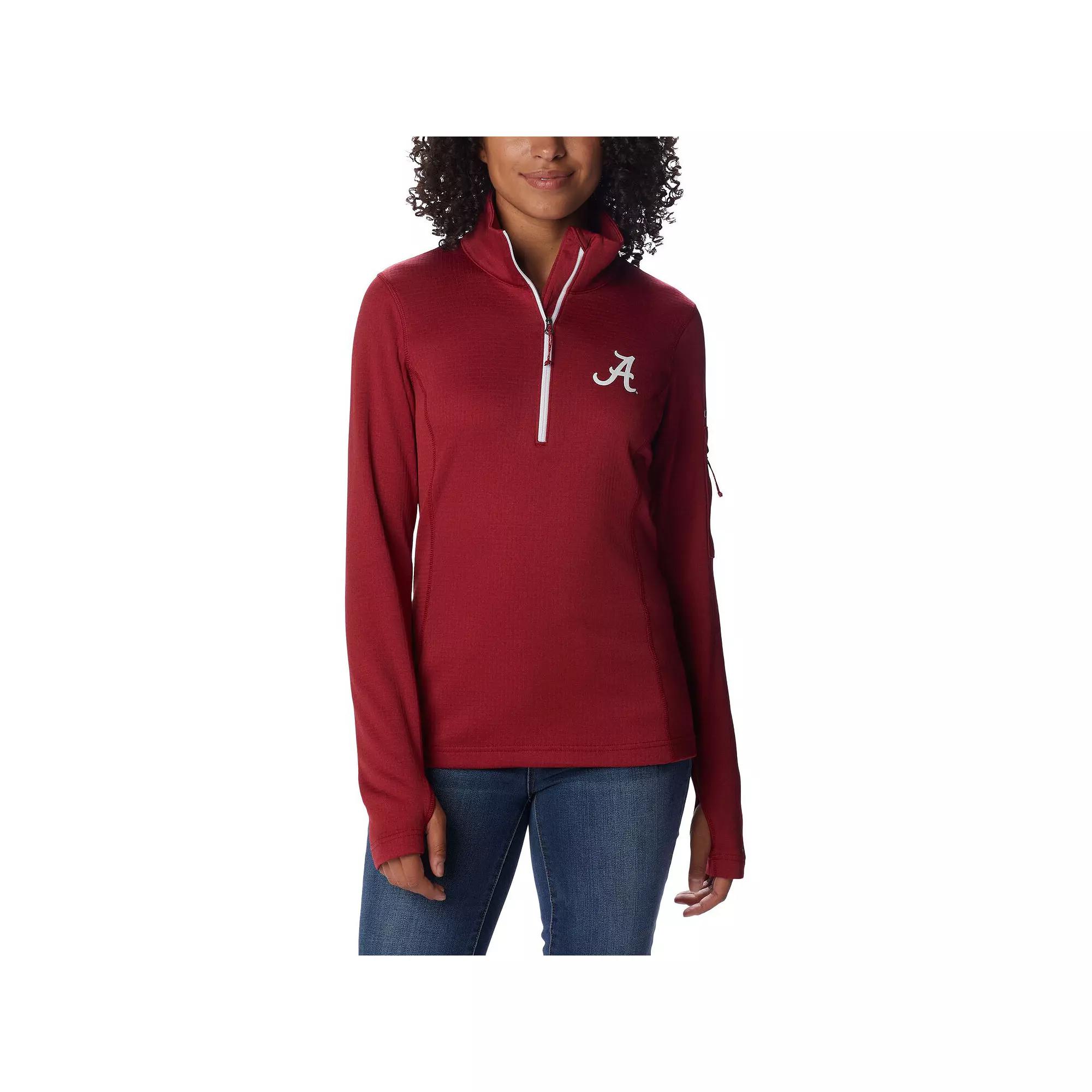 Women's Columbia Crimson Alabama Crimson Tide Park View Omni-Shade Half-Zip Top, Size: XL, Red Product Image