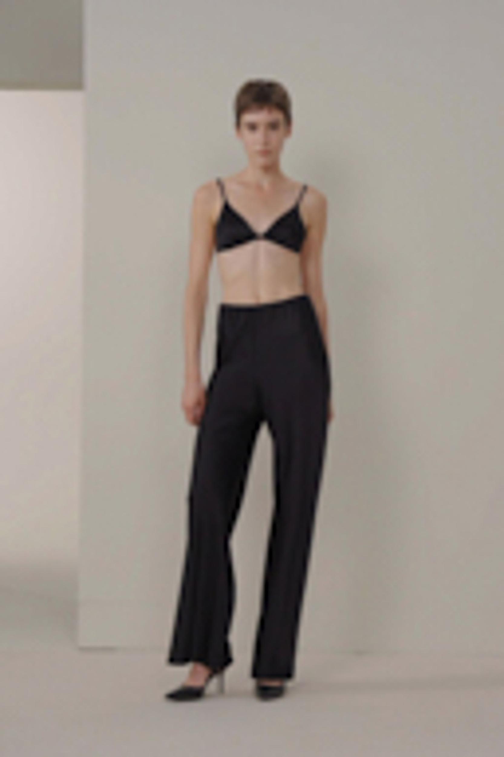 LILYSILK Women's Stretch Silk Triangle Bra, Black XS, Washable Comfort Product Image