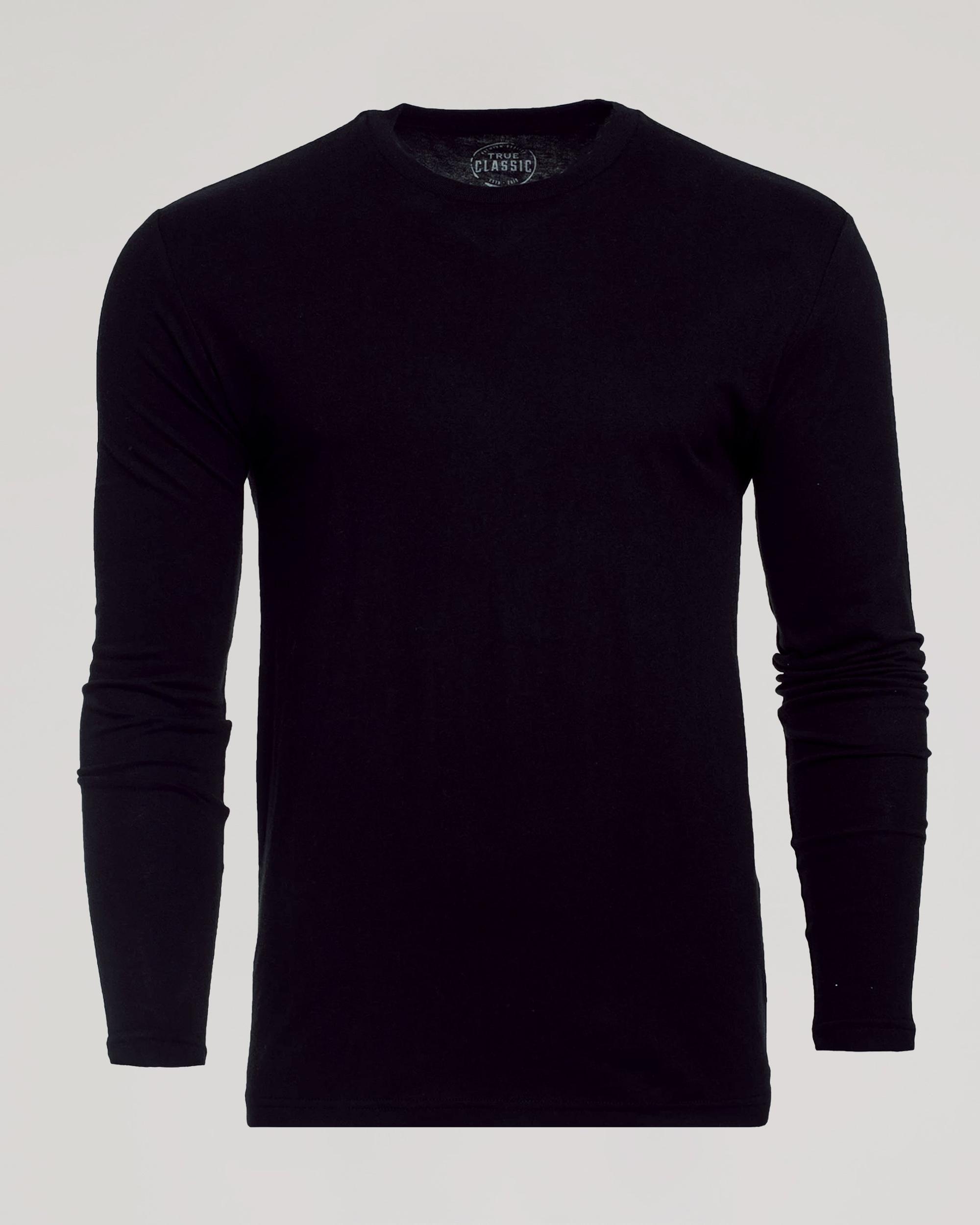 Black Classic Long Sleeve Crew Neck Product Image