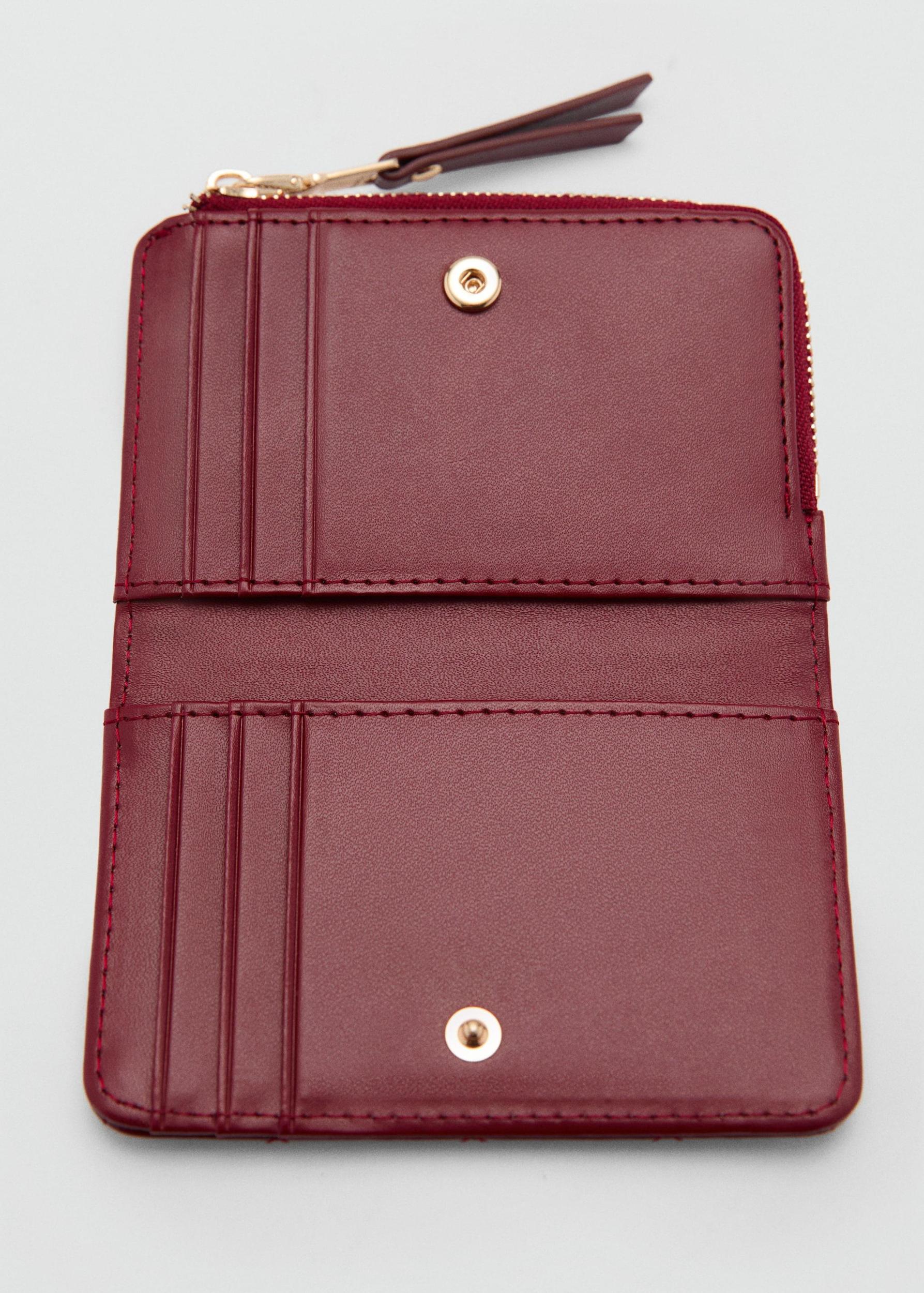 Wallet with decorative stitching - Women | MANGO USA Product Image