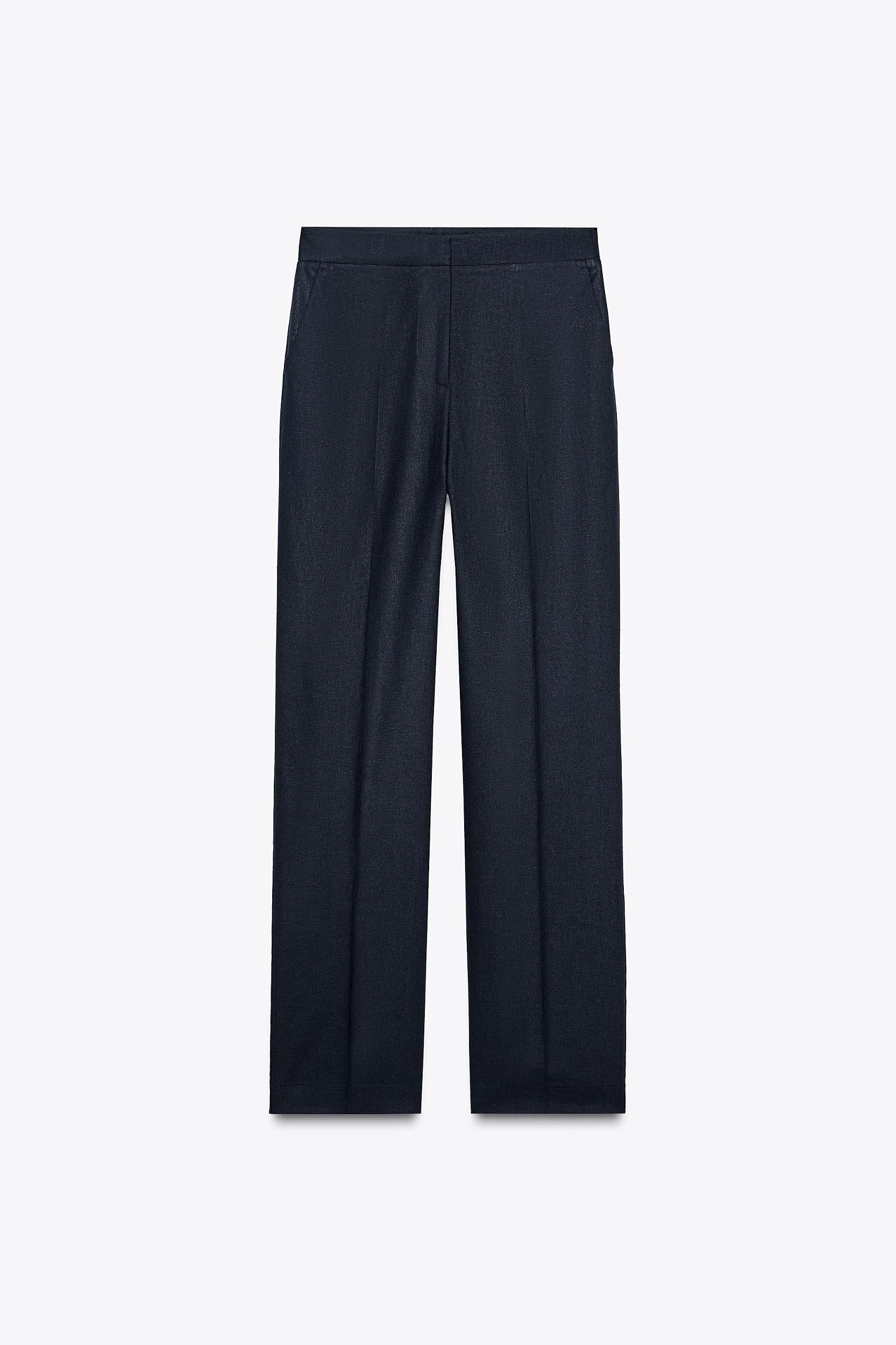 STRAIGHT LEG LINEN PANTS Product Image