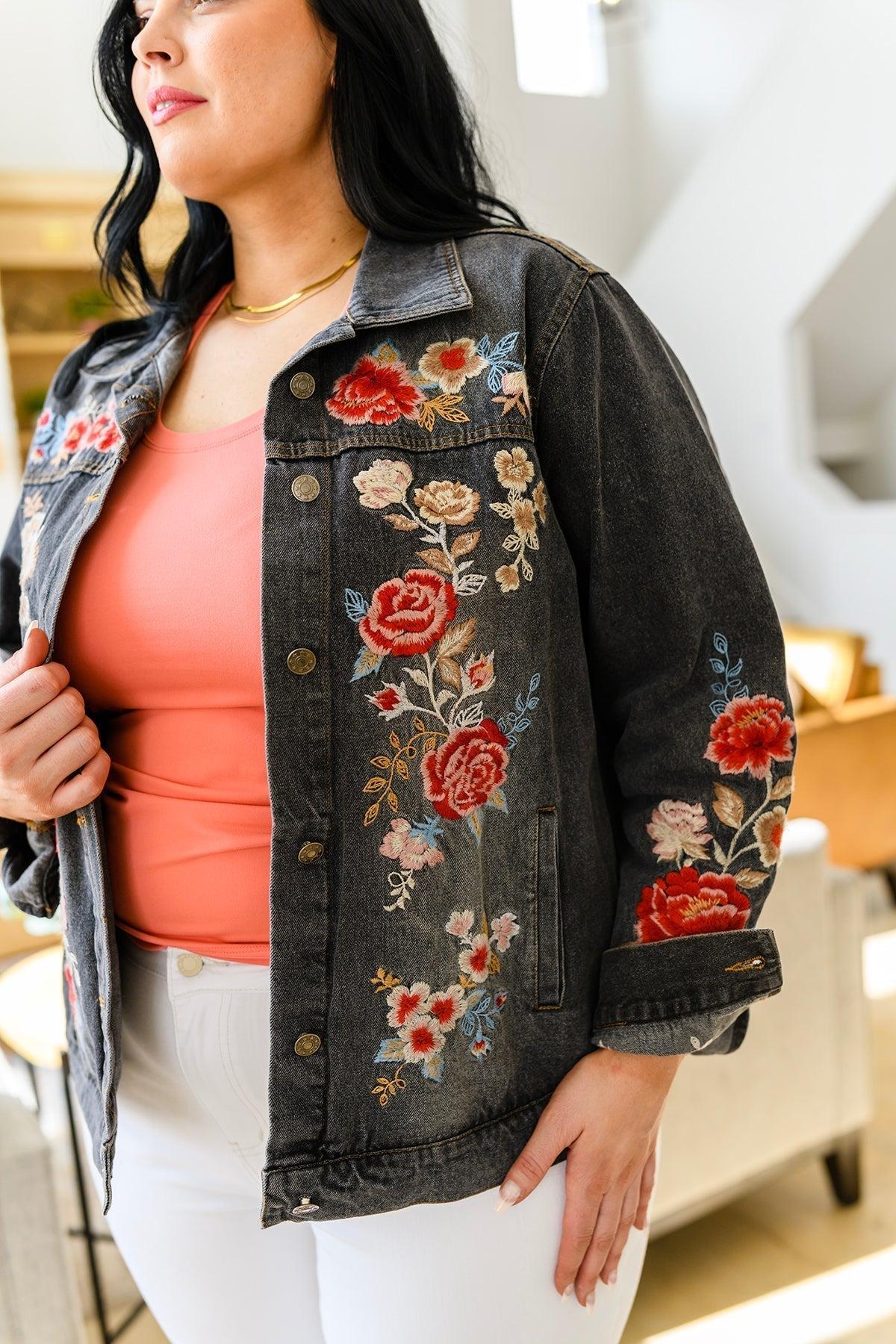 Lovely Visions Flower Embroidered Jacket (Online Exclusive) Product Image
