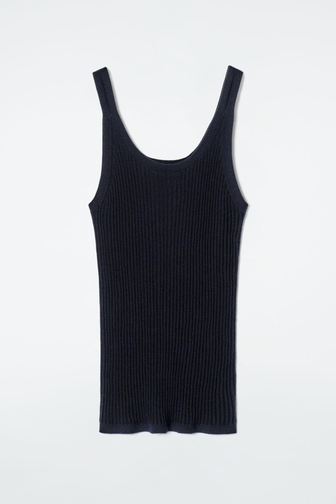 RIBBED CASHMERE-SILK TANK TOP Product Image