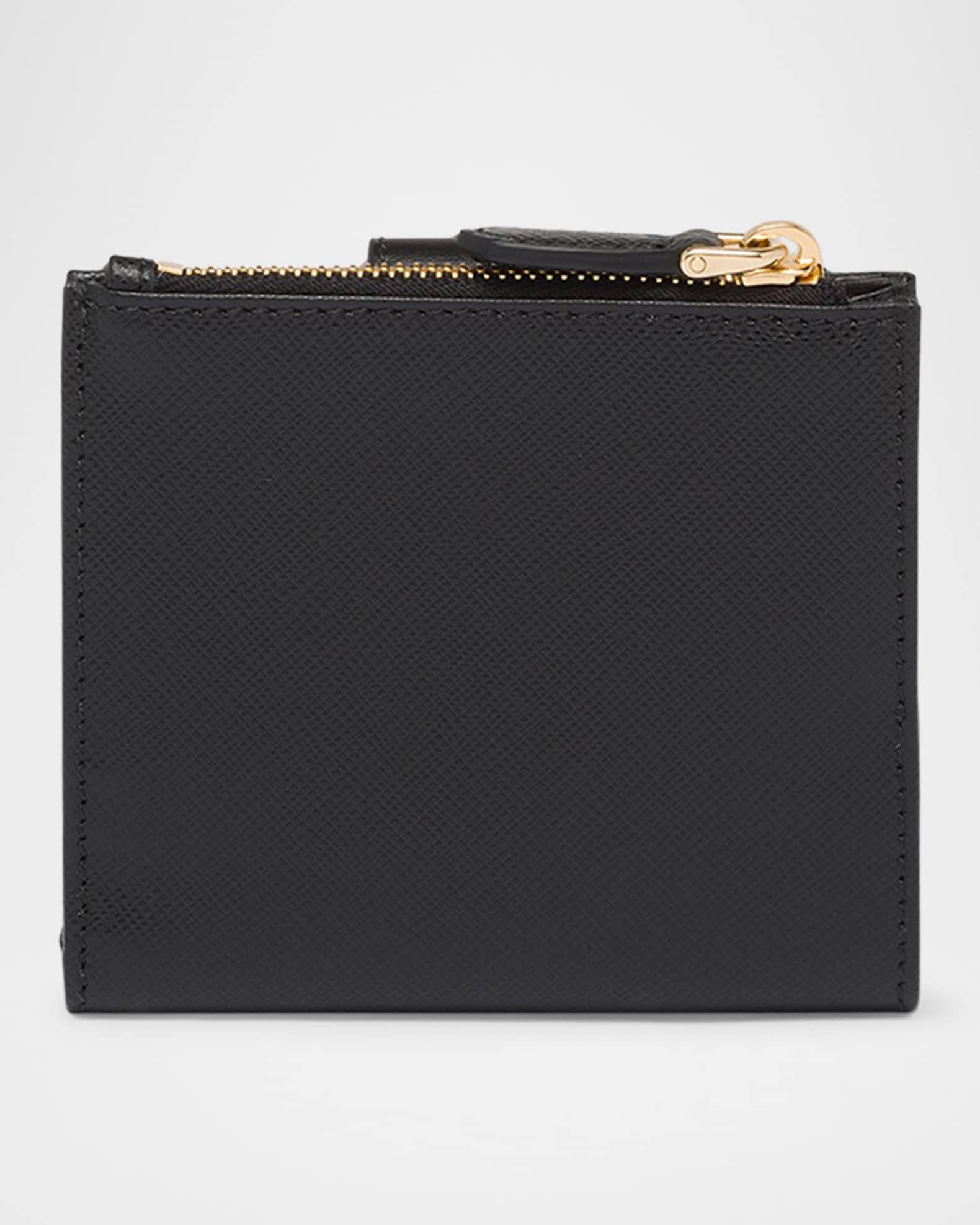Small Saffiano and Smooth Leather Bifold Wallet Product Image