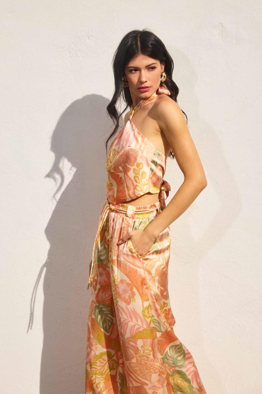 Satin Halter Neck Top Product Image