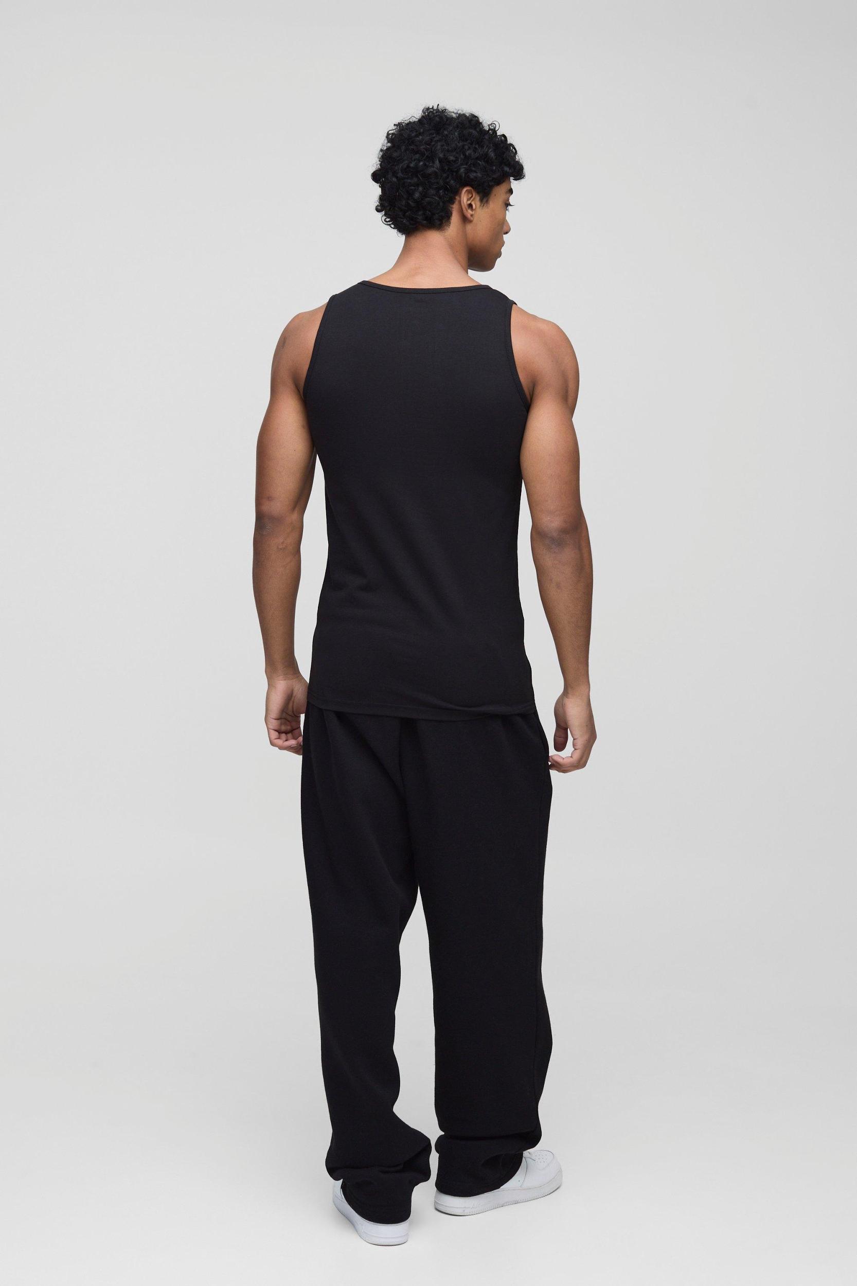Basic Muscle Fit Undershirt | boohooMAN USA Product Image
