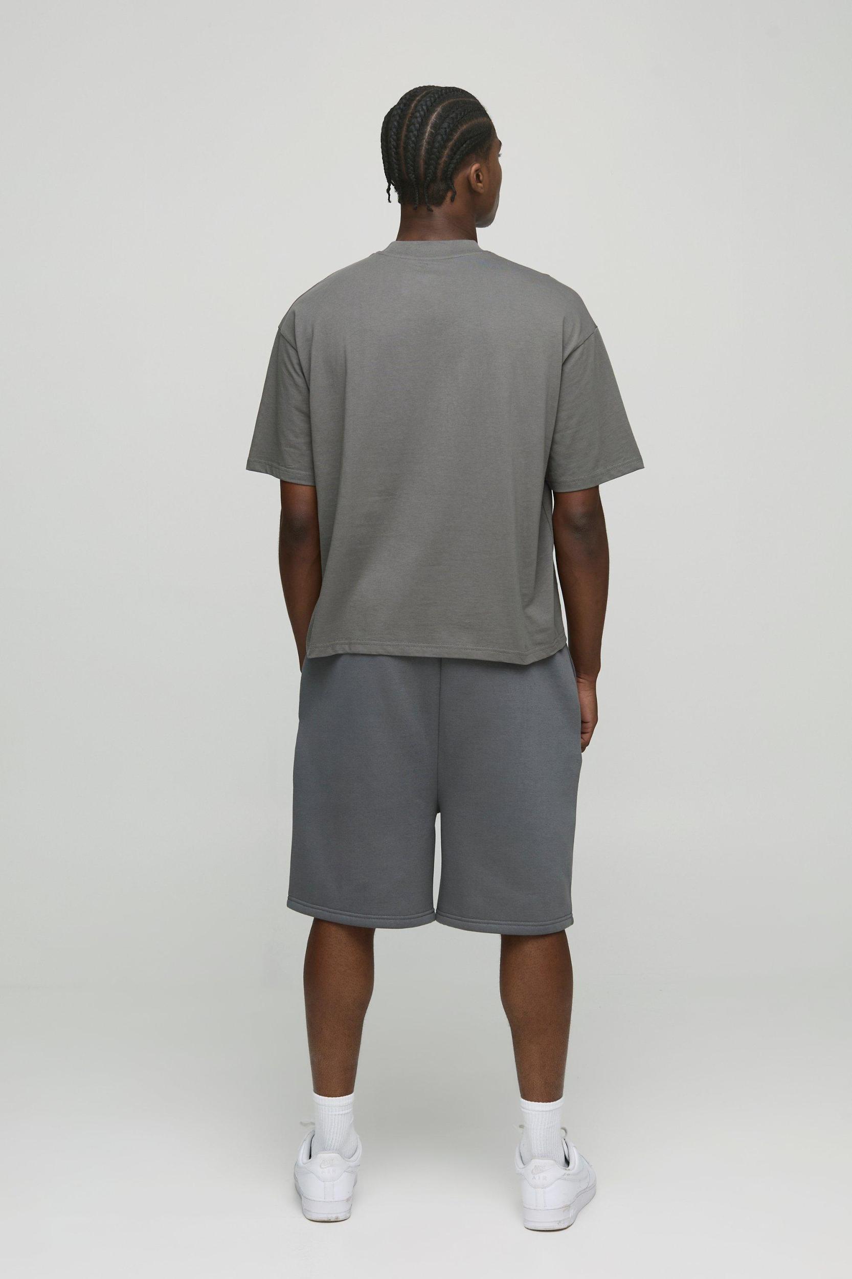 BM Signature Oversized Boxy Extended Neck T-shirt | boohooMAN USA Product Image