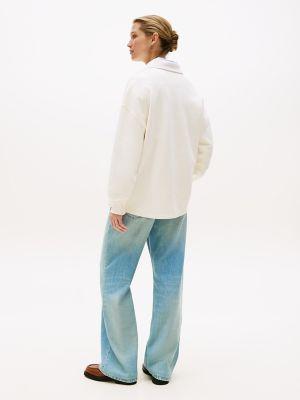 Embroidered Logo Pique Rugby Sweatshirt Product Image