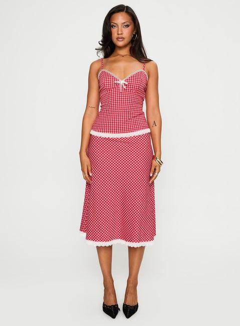 Love In London Set Red Check Product Image