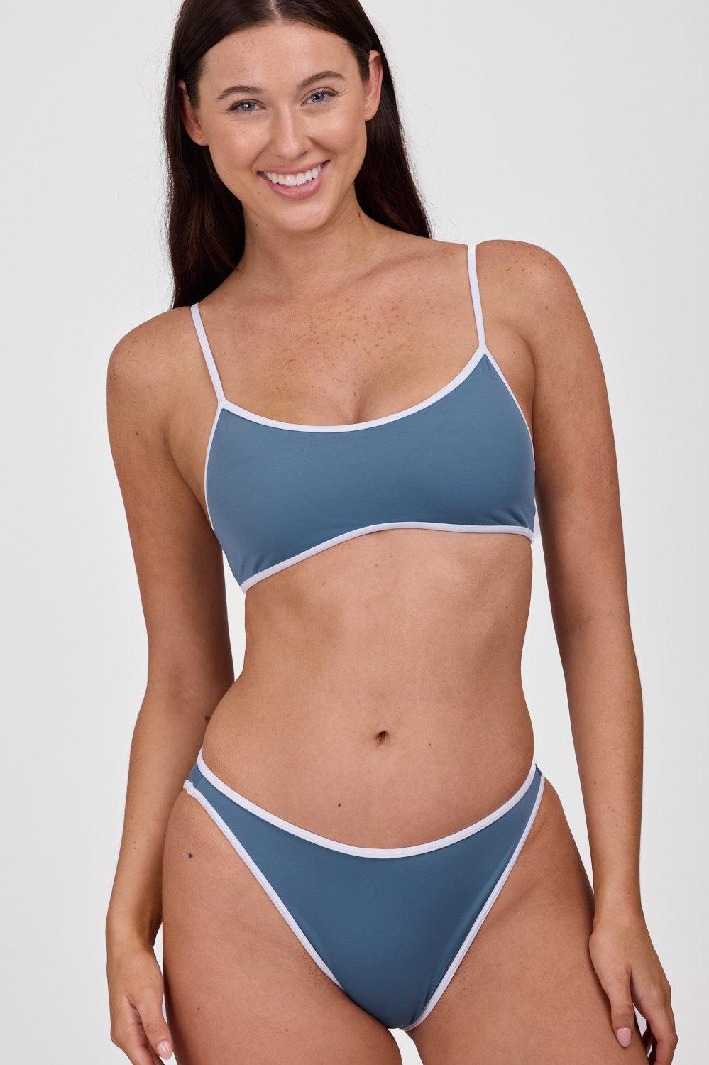 Dina Bikini Bottom - Coral Reef & White Female Product Image