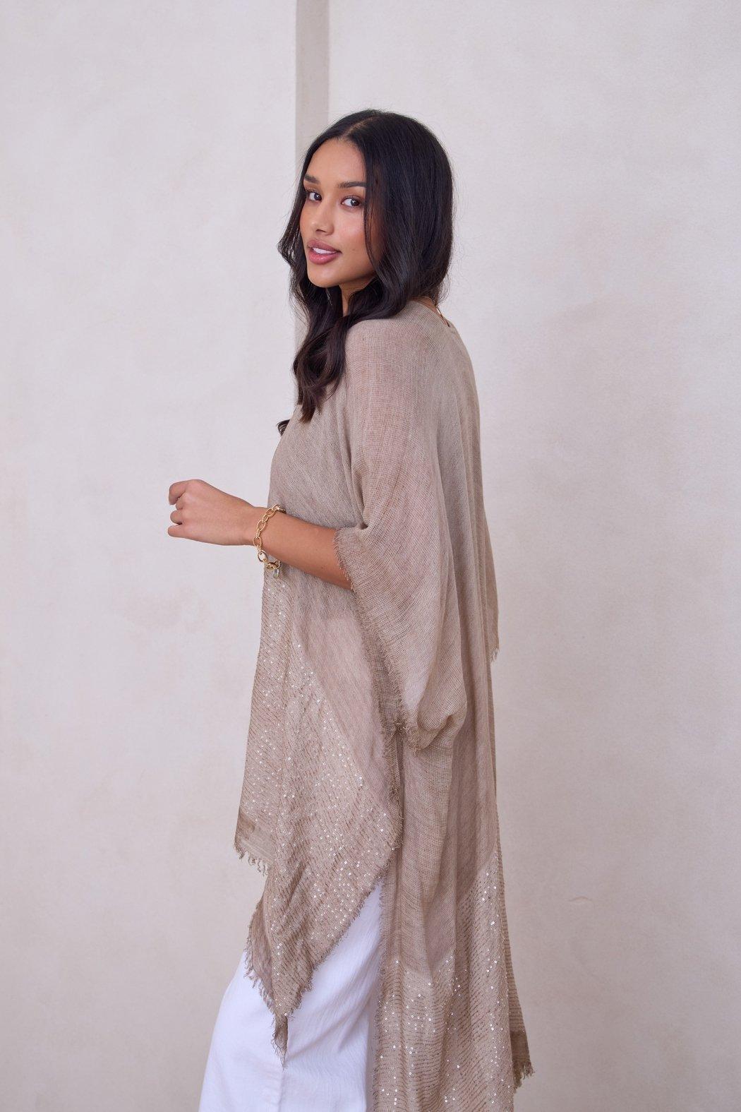 Fringed Sequin Kimono Product Image