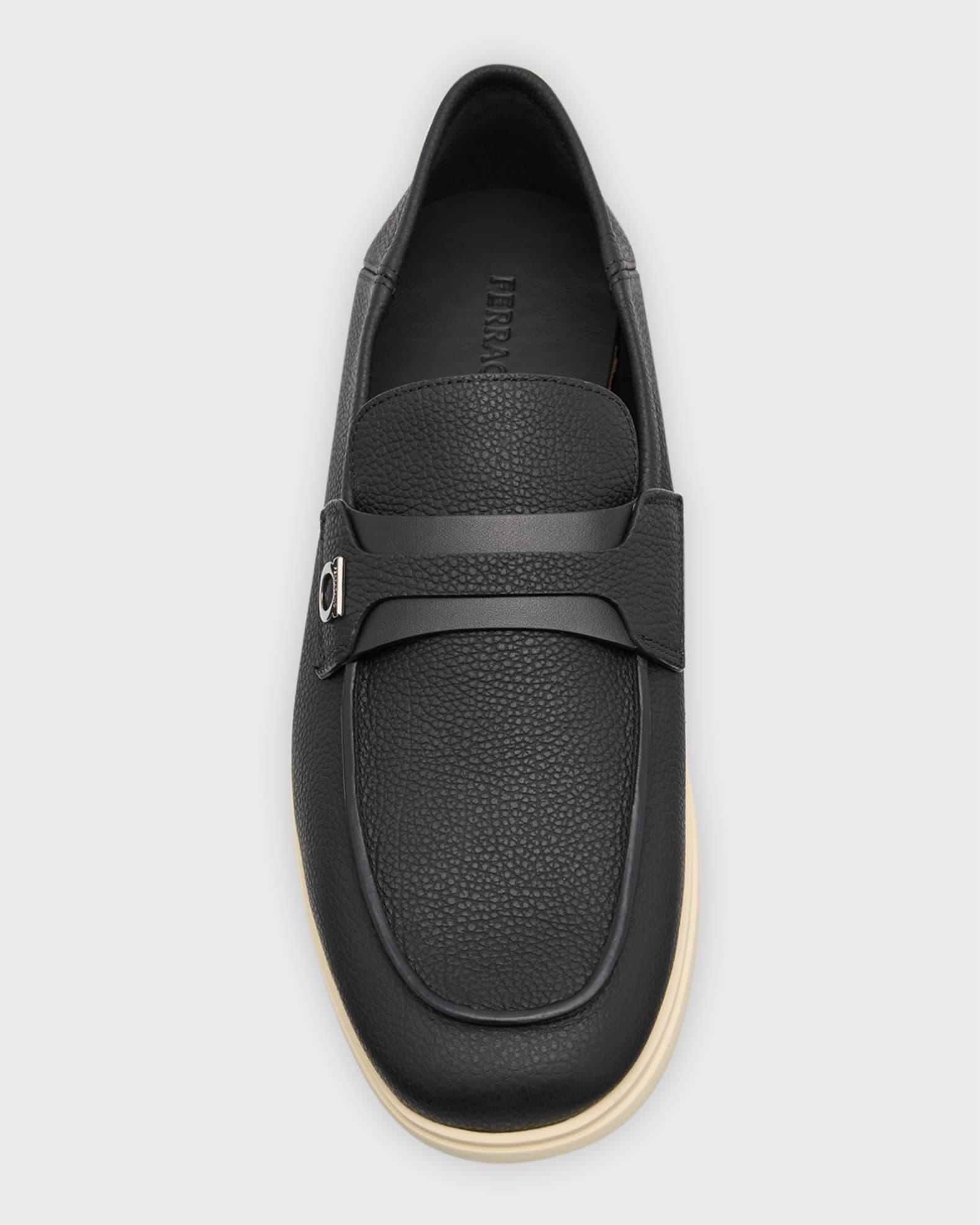 Men's Drame Leather Gancio Penny Loafers Product Image
