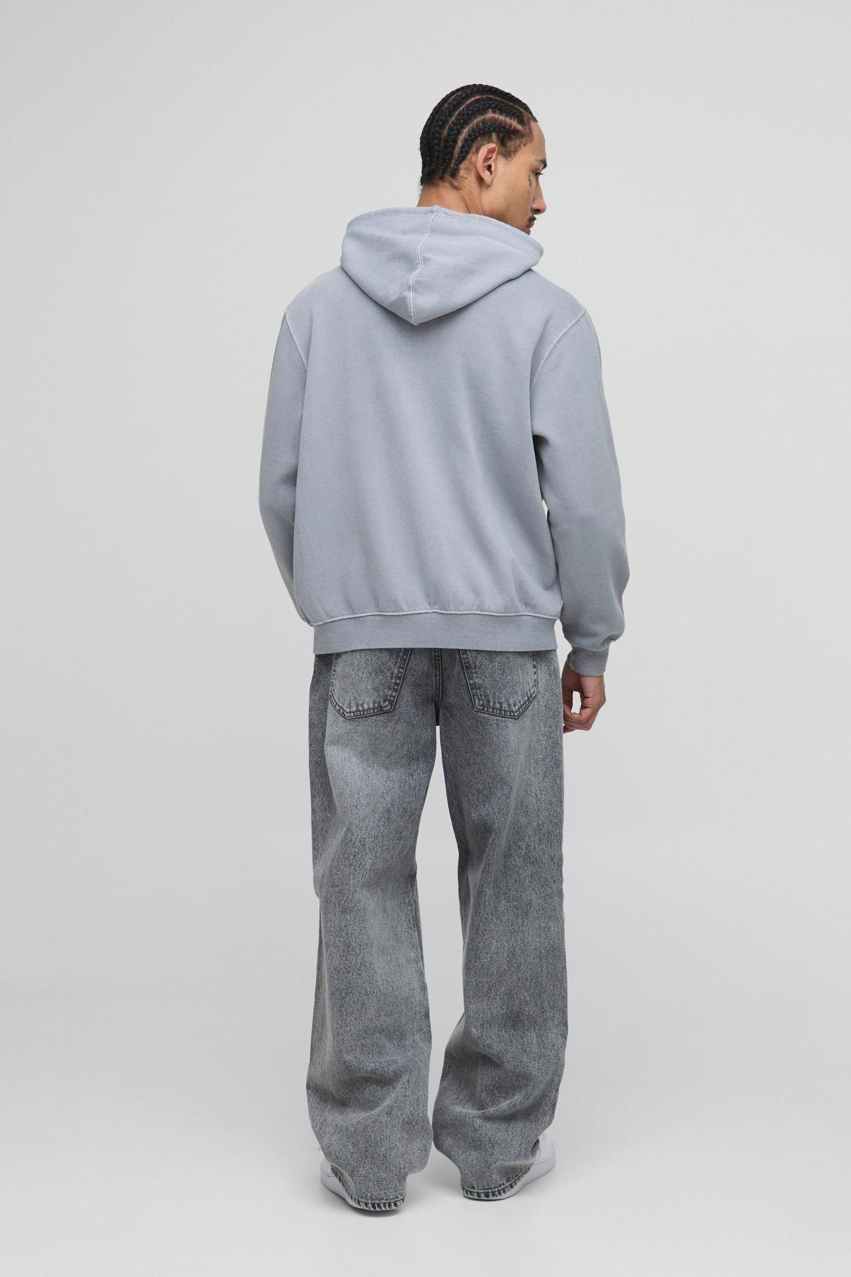 Relaxed Fit WRLDWD Applique Washed Jeans | boohooMAN USA Product Image