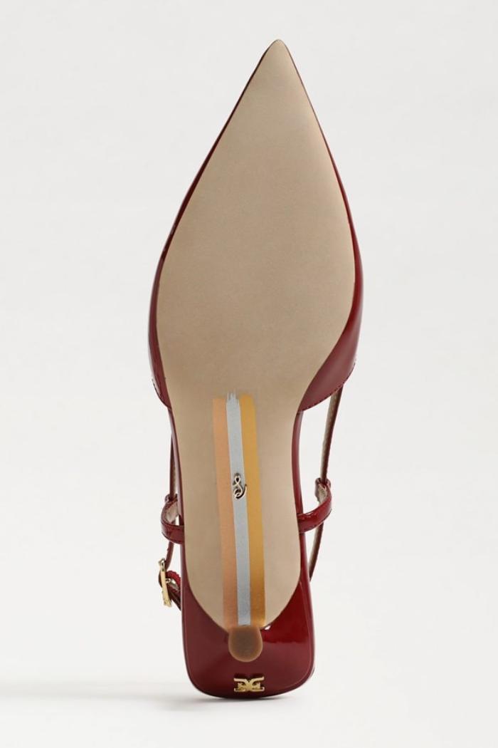 Toni Slingback Kitten Heel - Deep Scarlet Red Patent Product Image