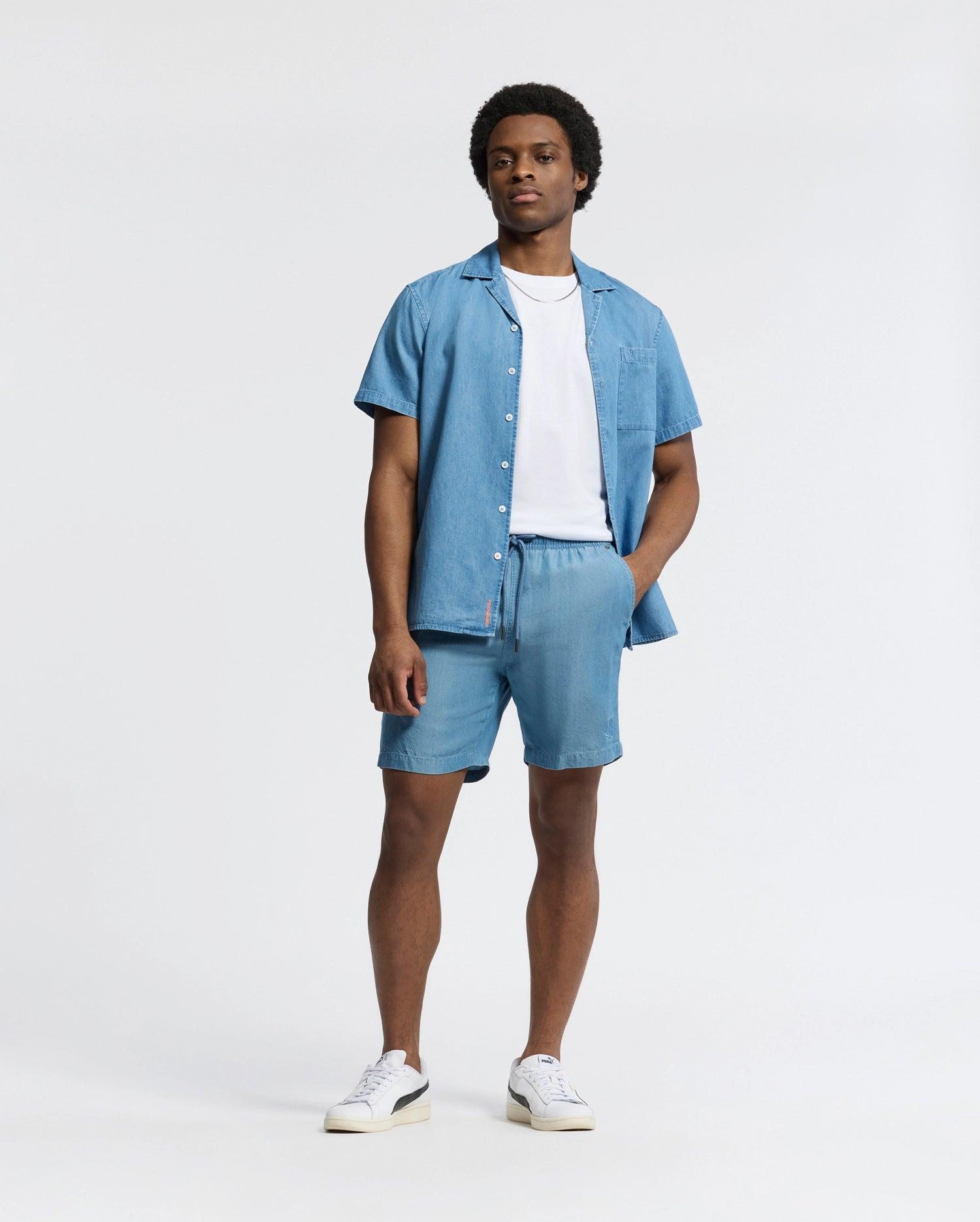 MENS KERVIN LIGHTWEIGHT DENIM WOVEN SHORT - B6R633F200 Male Product Image