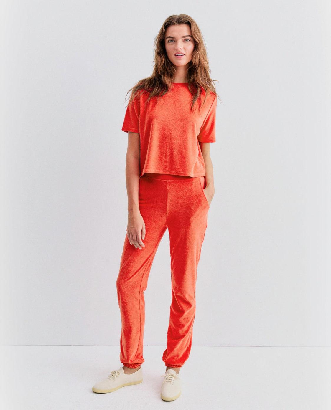 The Terry Sweatpants - Poppy Female Product Image