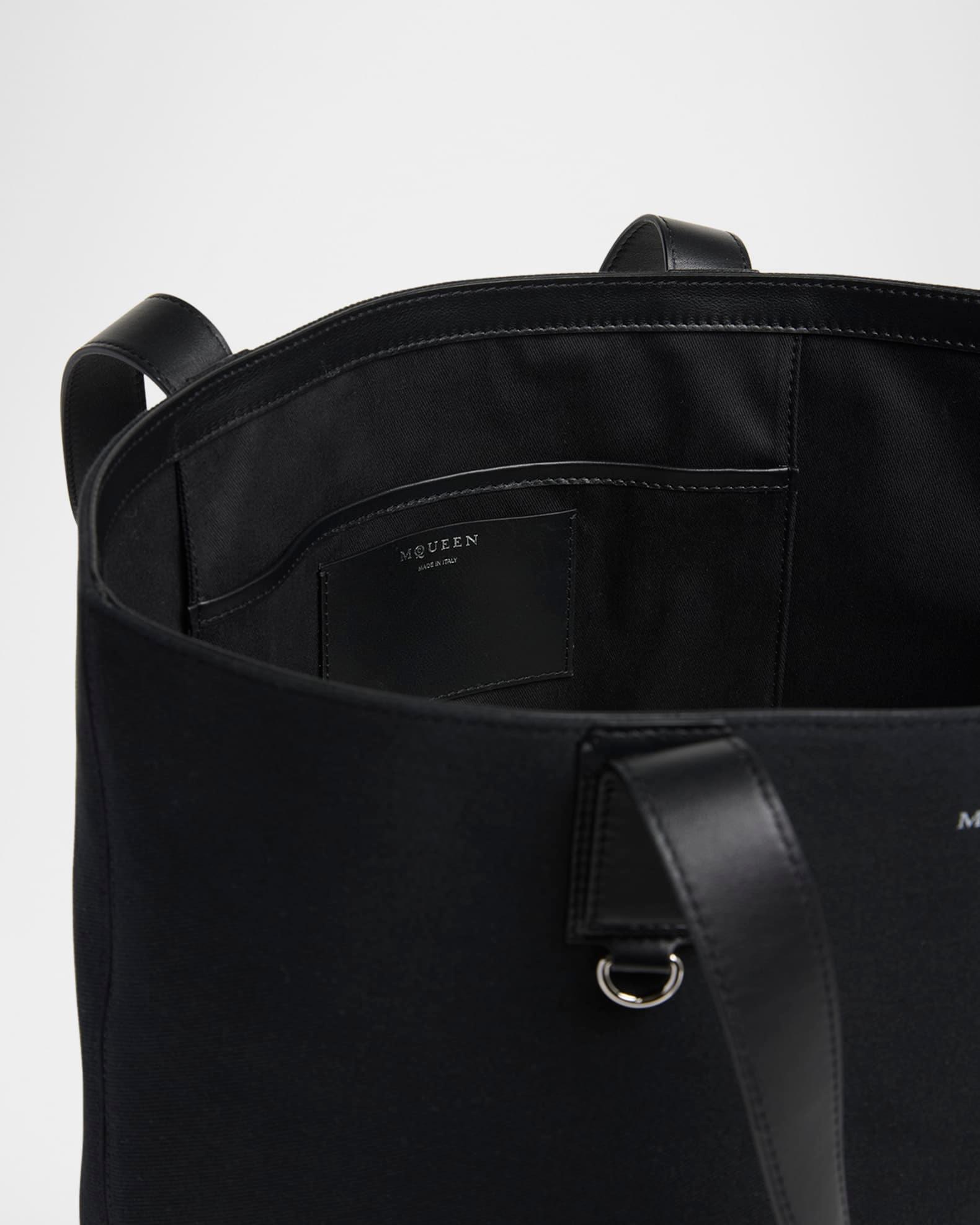 Men's T-Bar Canvas and Leather Shopper Tote Bag Product Image