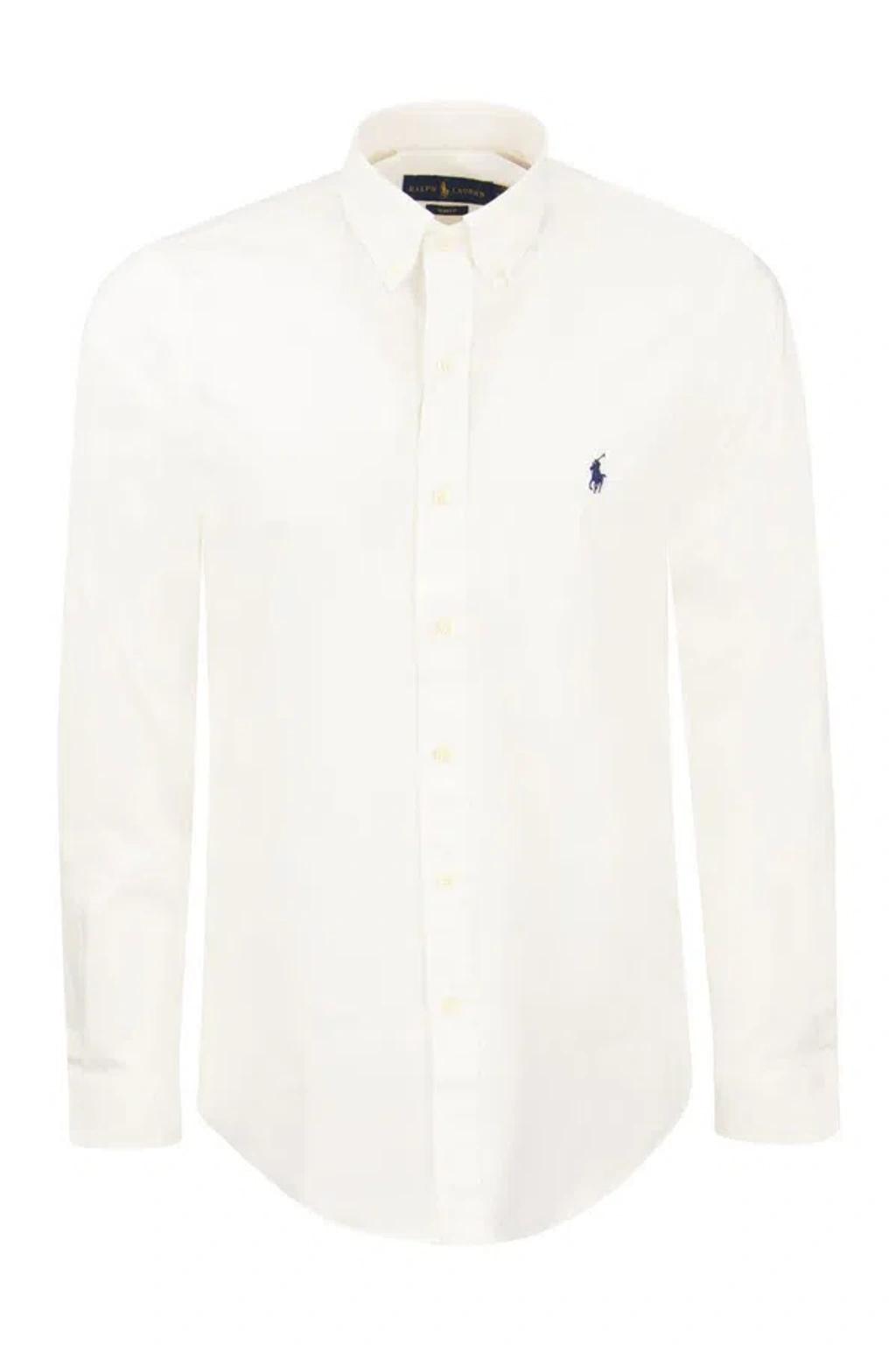 POLO RALPH LAUREN Long Sleeve Sport Shirt Clothing In White Product Image