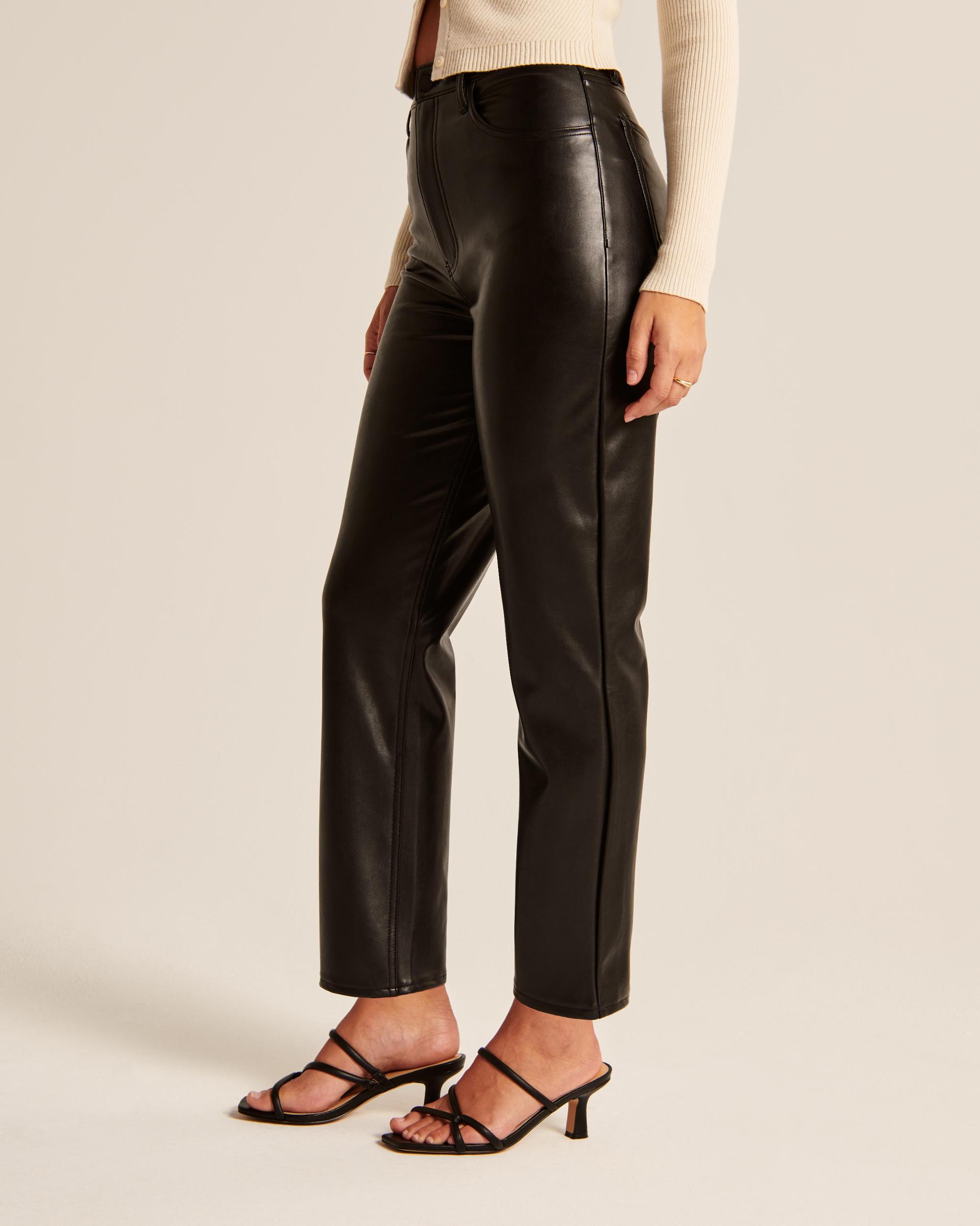 Curve Love Vegan Leather Ankle Straight Pant Product Image
