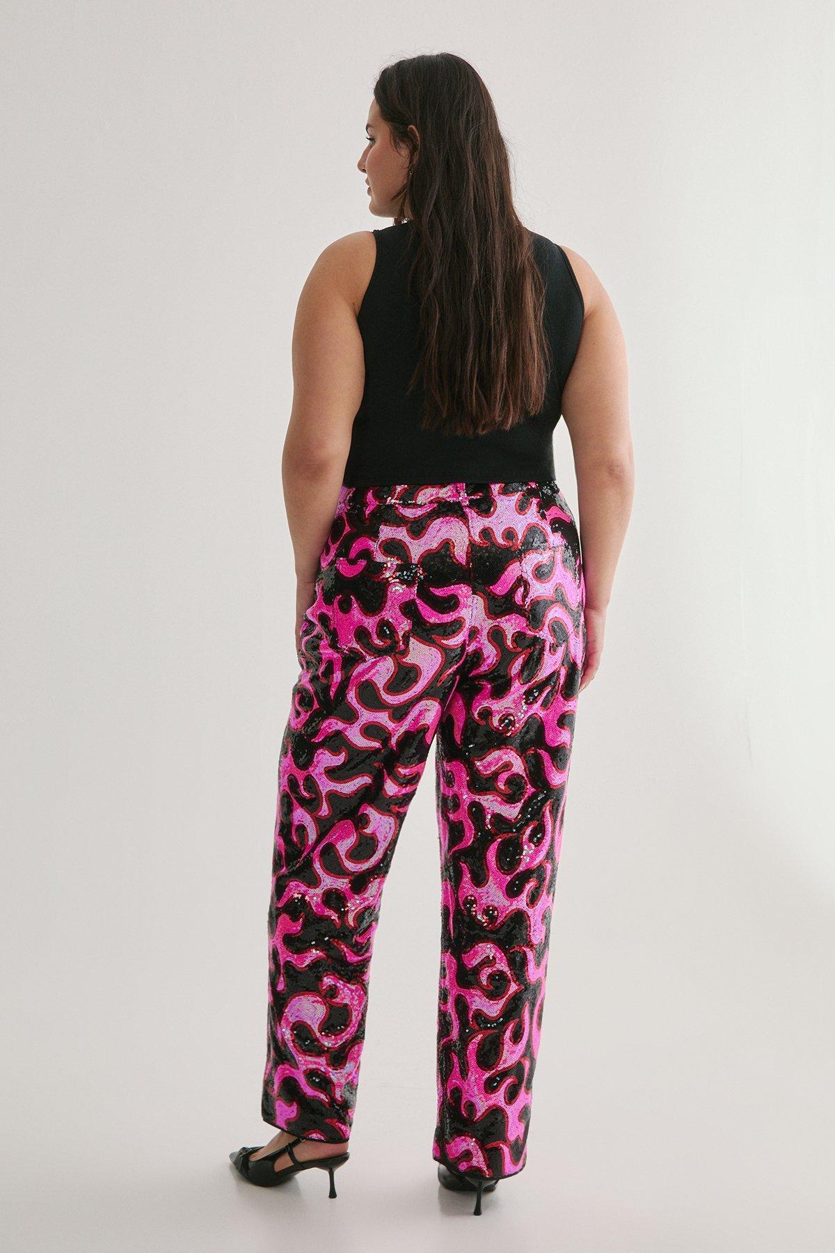 Plus Western Sequin Trouser Product Image
