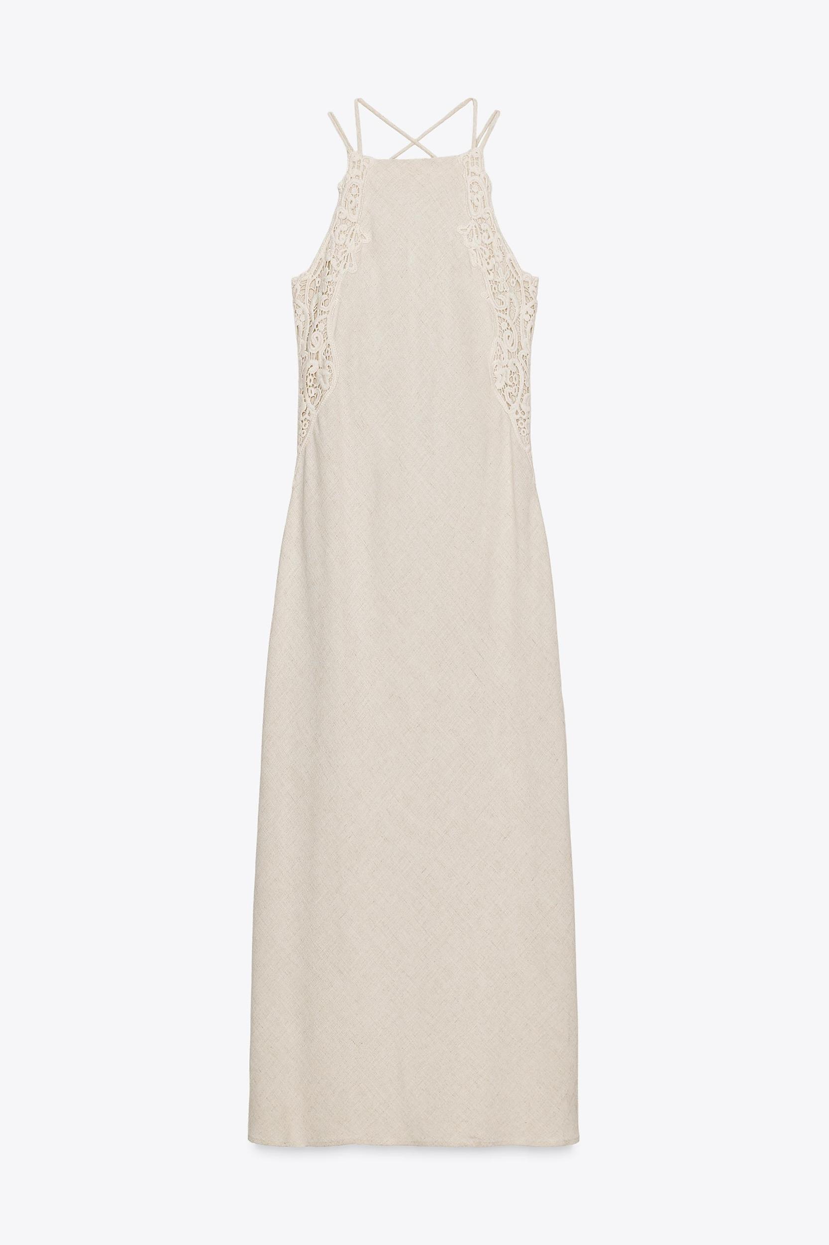 COMBINATION CROCHET MIDI DRESS Product Image