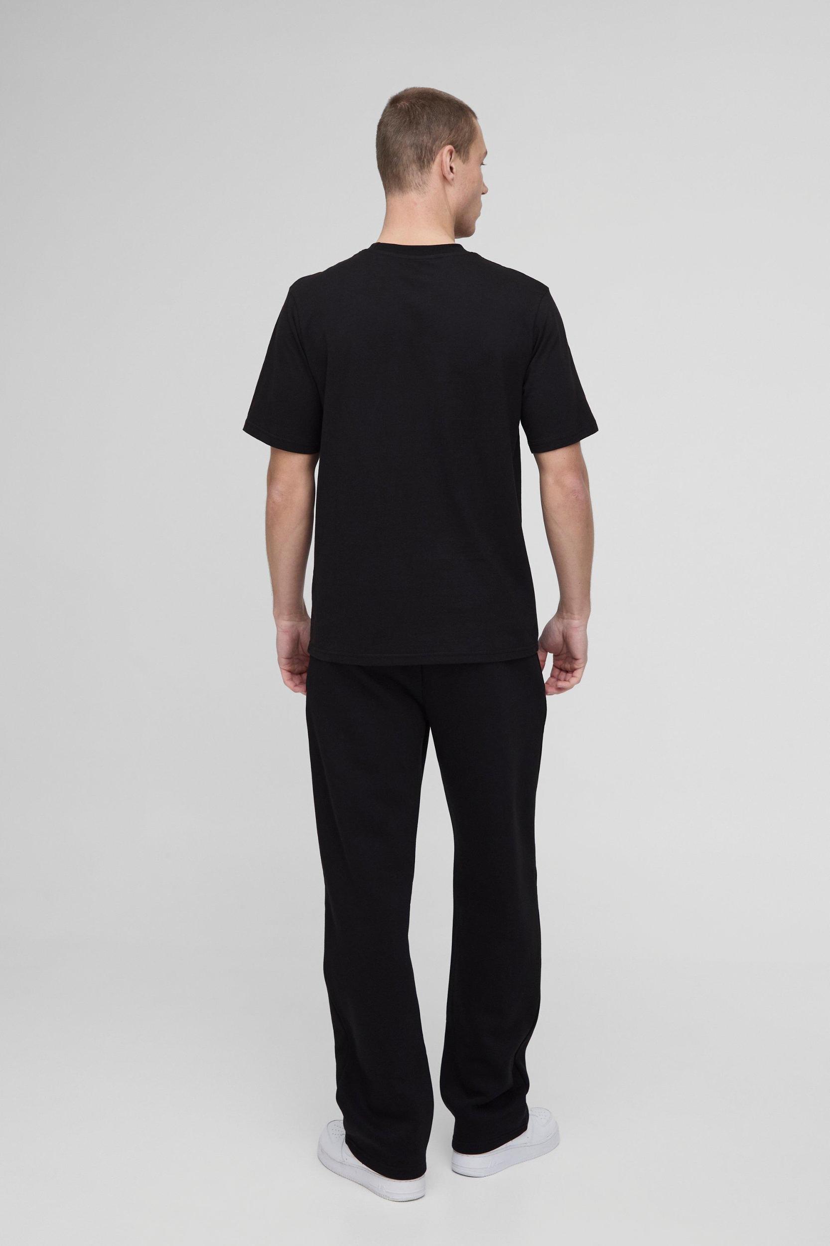 Regular Fit Bm Signature Embroidered Crew Neck T-shirt | boohooMAN USA Product Image