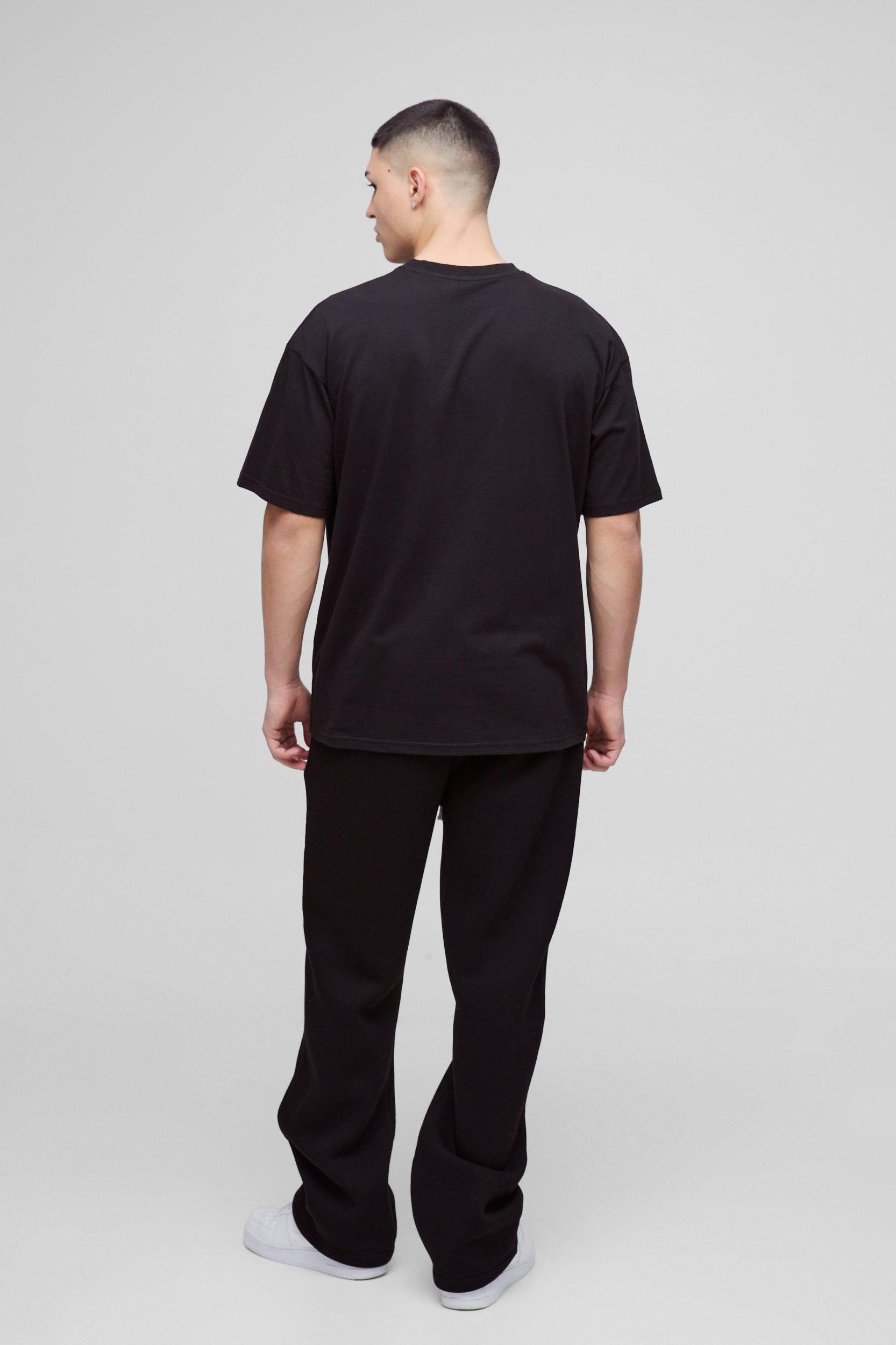 Oversized BM Signature Embroidered Crew Neck T-shirt | boohooMAN USA Product Image