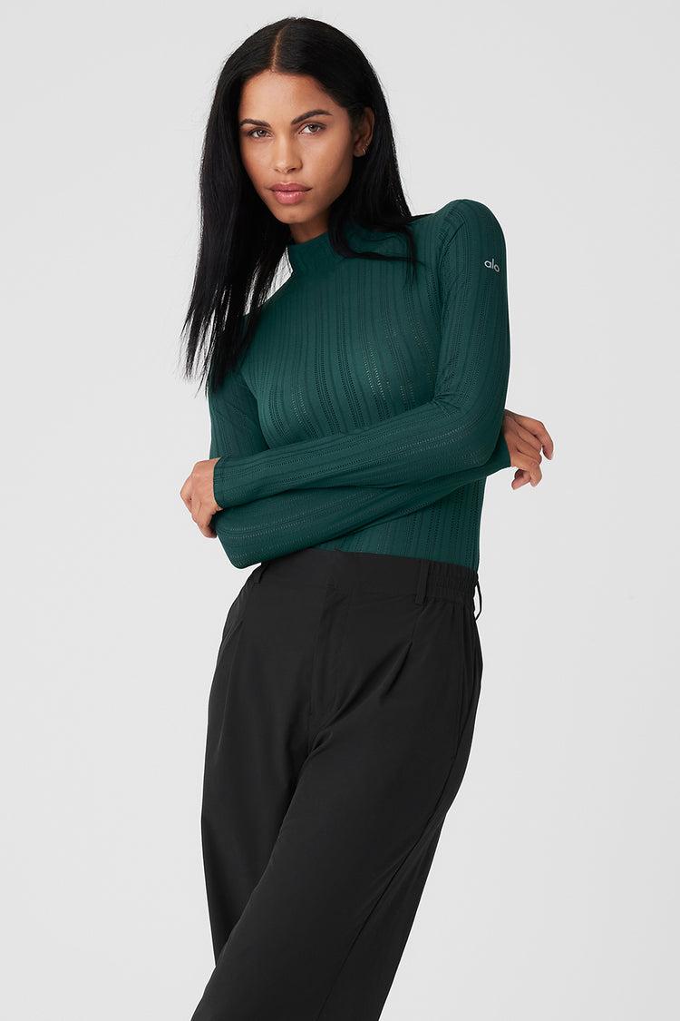 Euphoria Long Sleeve Bodysuit - Midnight Green Product Image