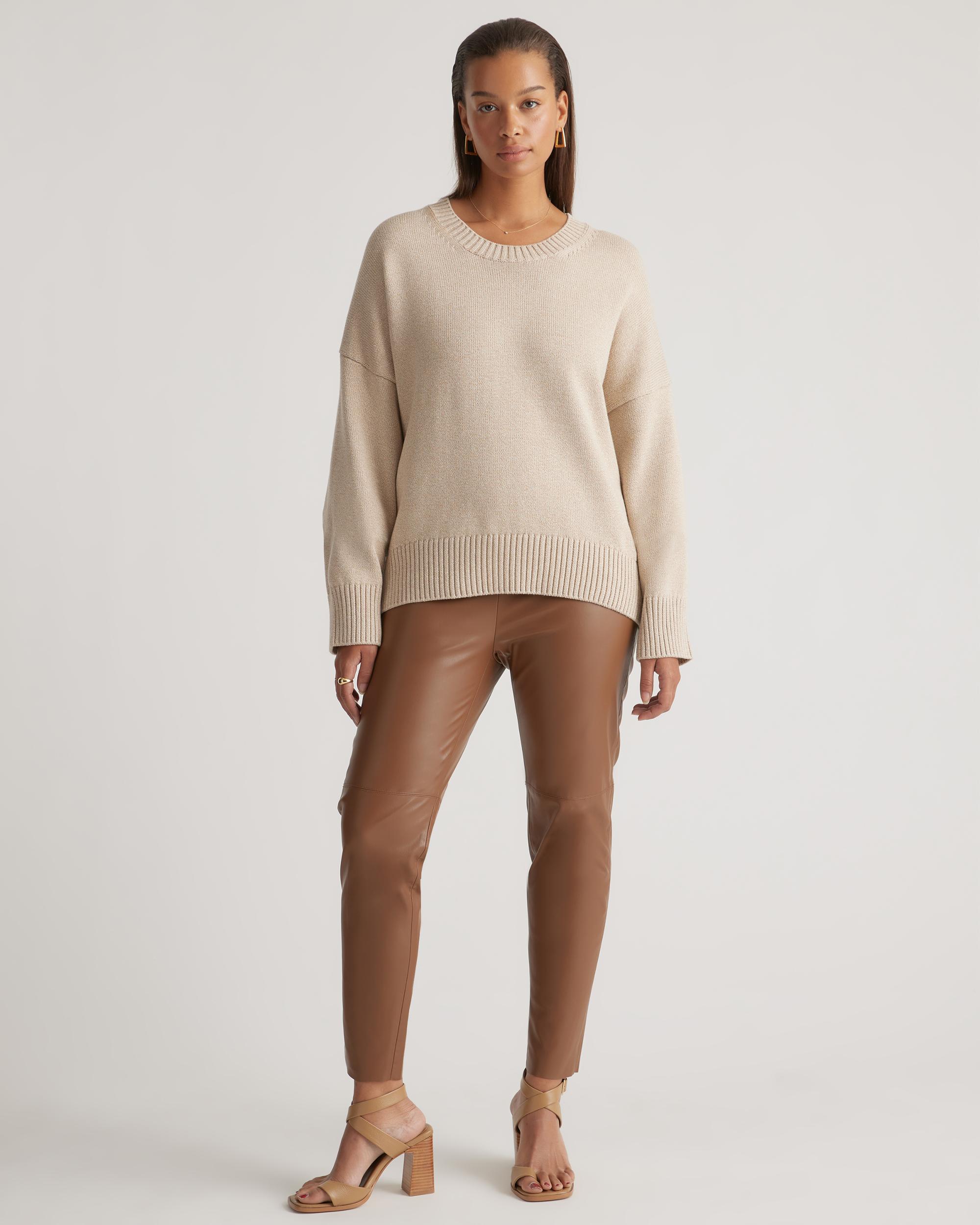 Quince | Women's Boyfriend Crew Sweater Organic Cotton Product Image