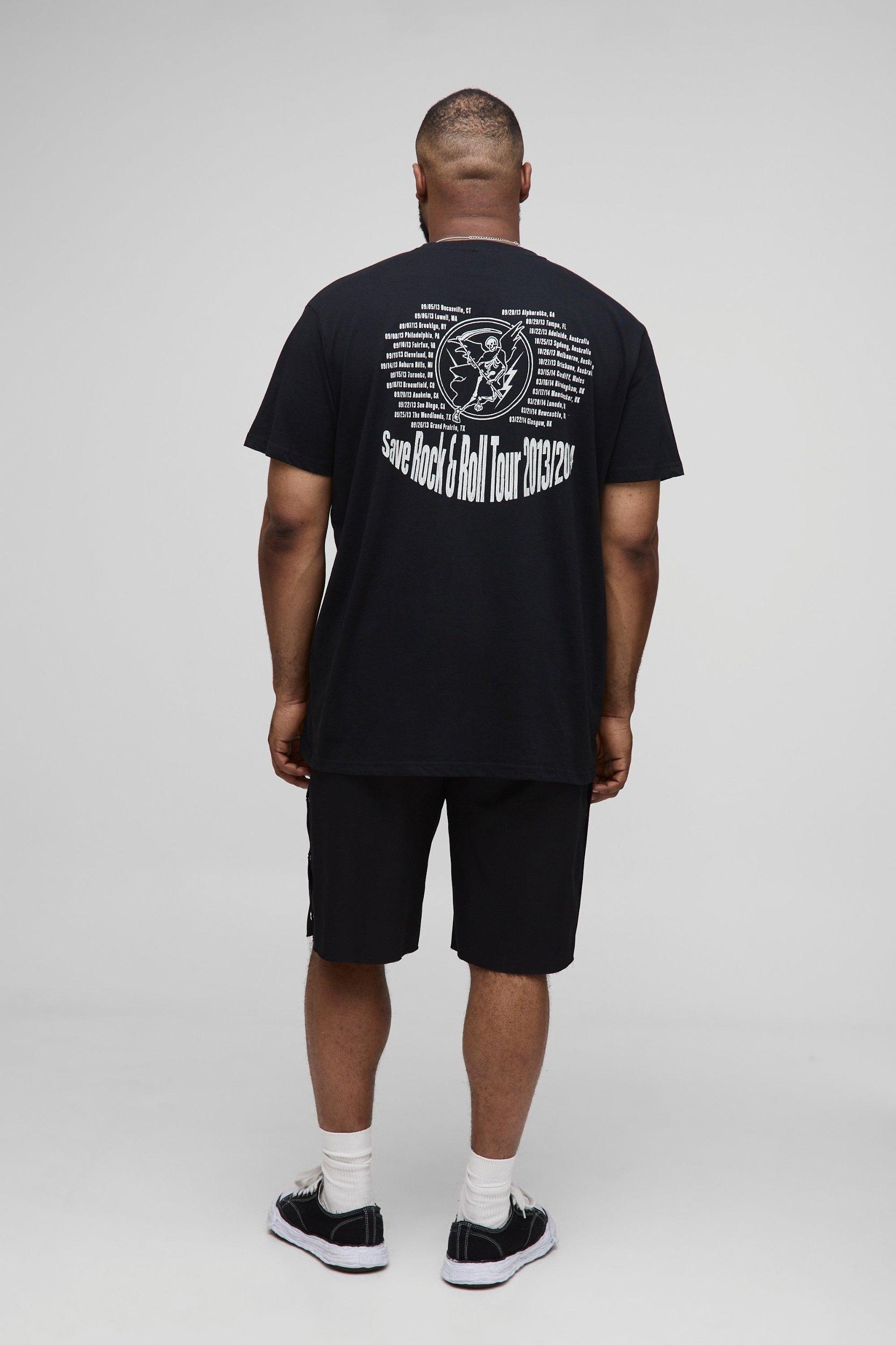 Plus Relaxed Fit Popper Side Drawcord Shorts | boohooMAN USA Product Image