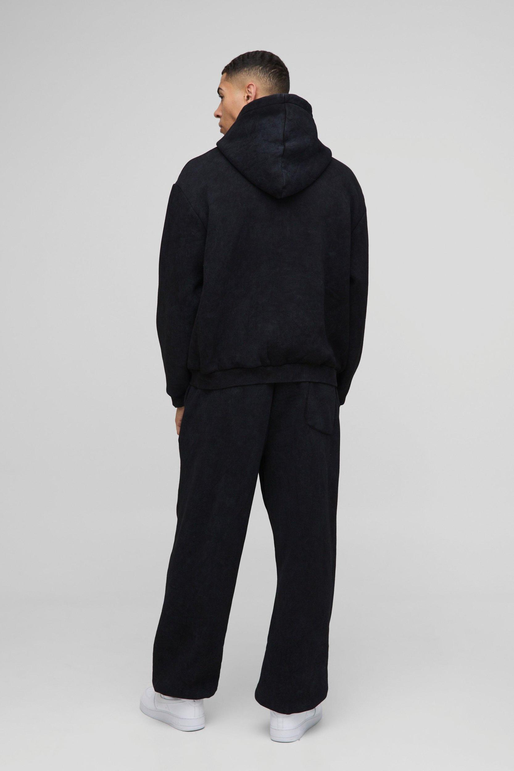 Oversized Boxy Man Wash Hooded Tracksuit | boohooMAN USA Product Image
