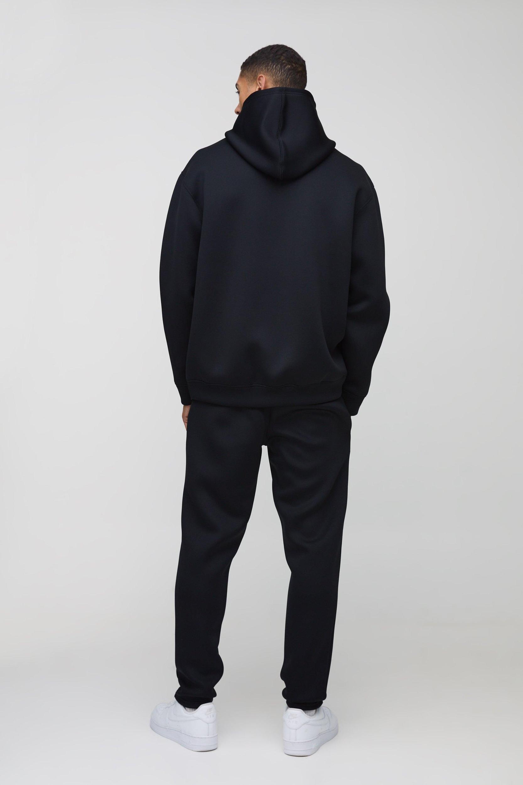 Oversized Bonded Scuba Hooded Tracksuit | boohooMAN USA Product Image