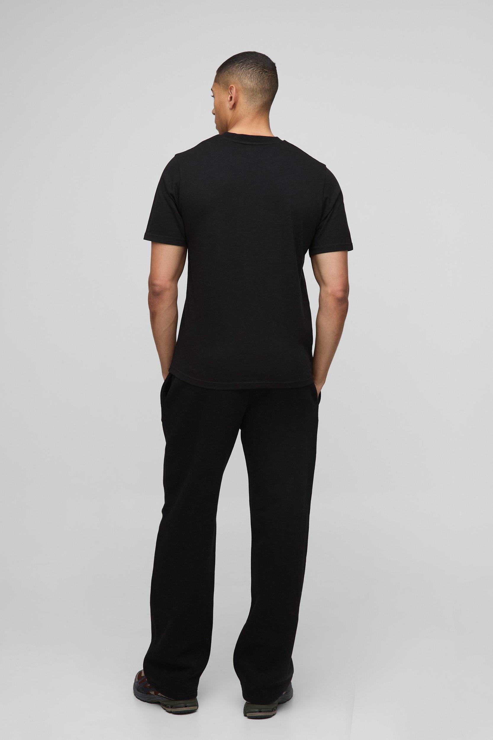 Regular Fit MAN. Basic Crew Neck T-Shirt | boohooMAN USA Product Image