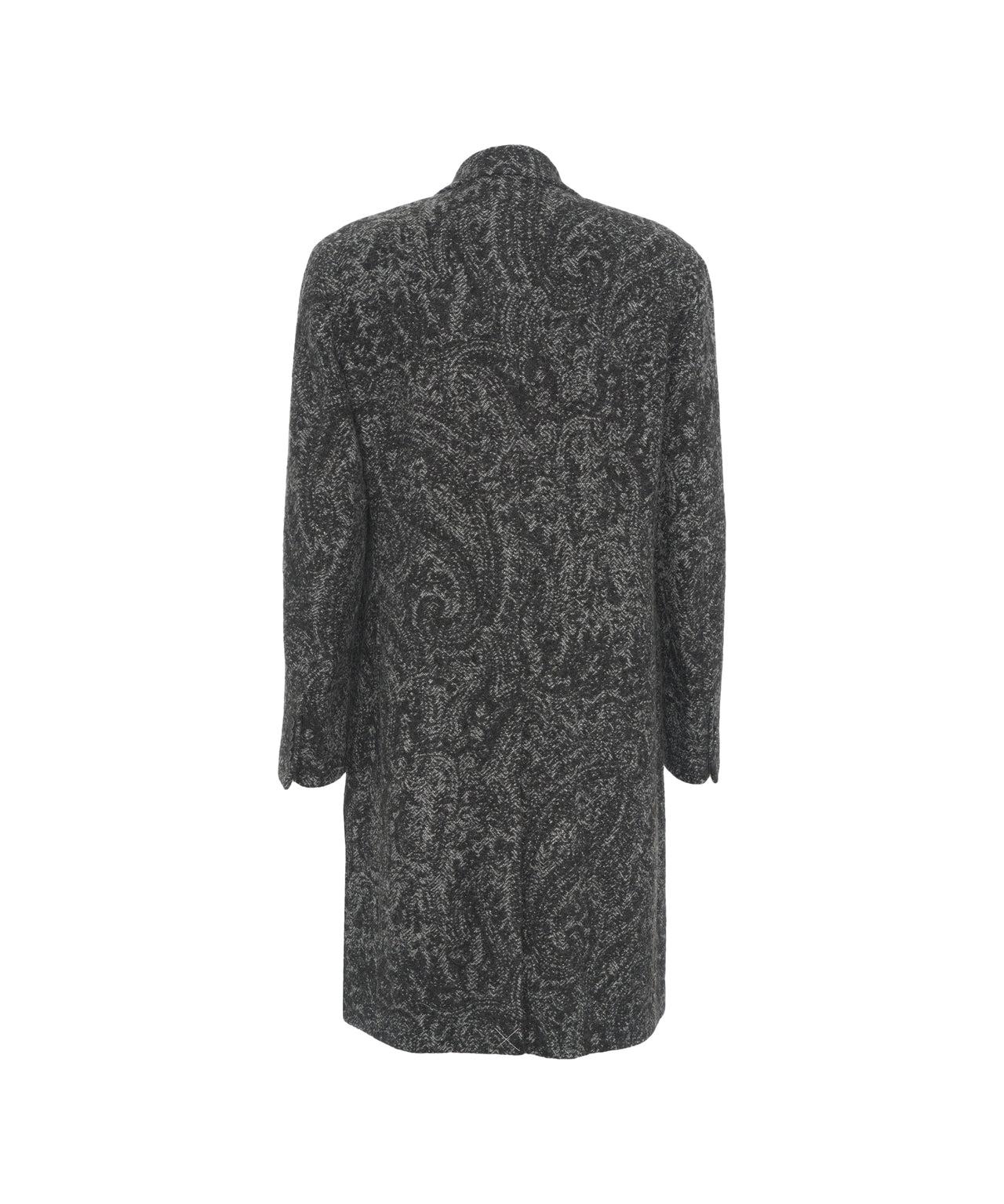Jacquard coat in wool blend Product Image