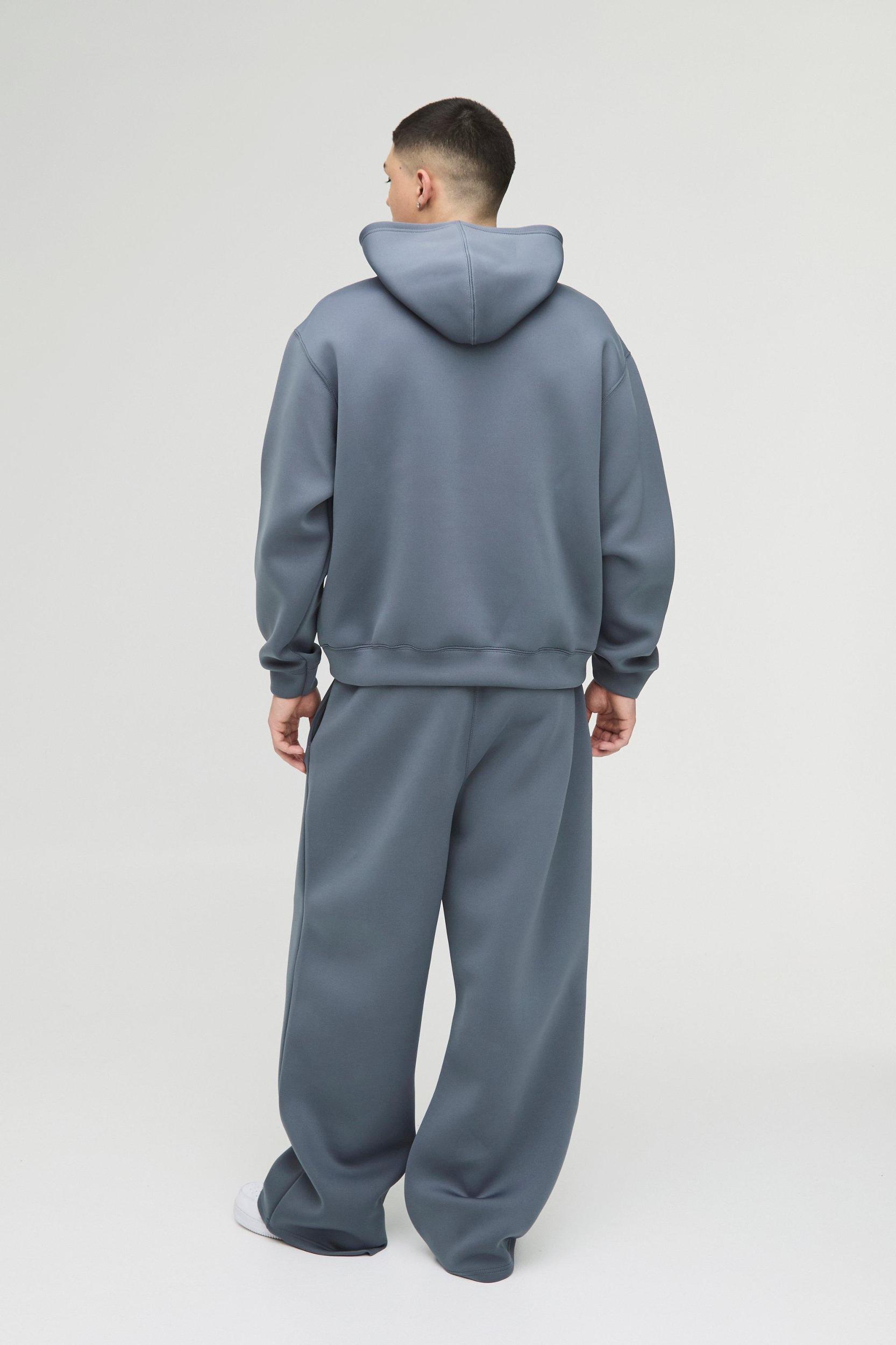 Oversized Boxy Bonded Scuba Hooded Tracksuit | boohooMAN USA Product Image