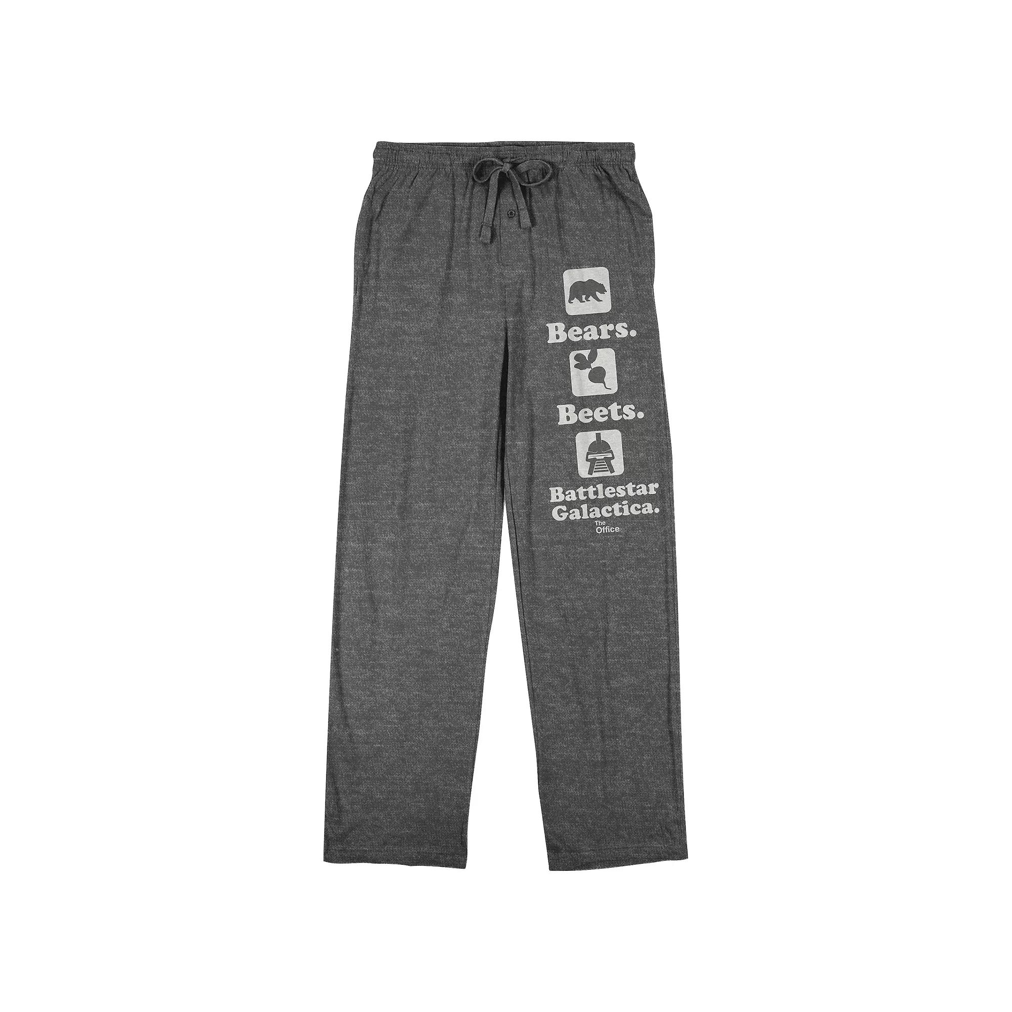 Men's The Office Icons Sleep Pants, Size: Medium, Black Product Image