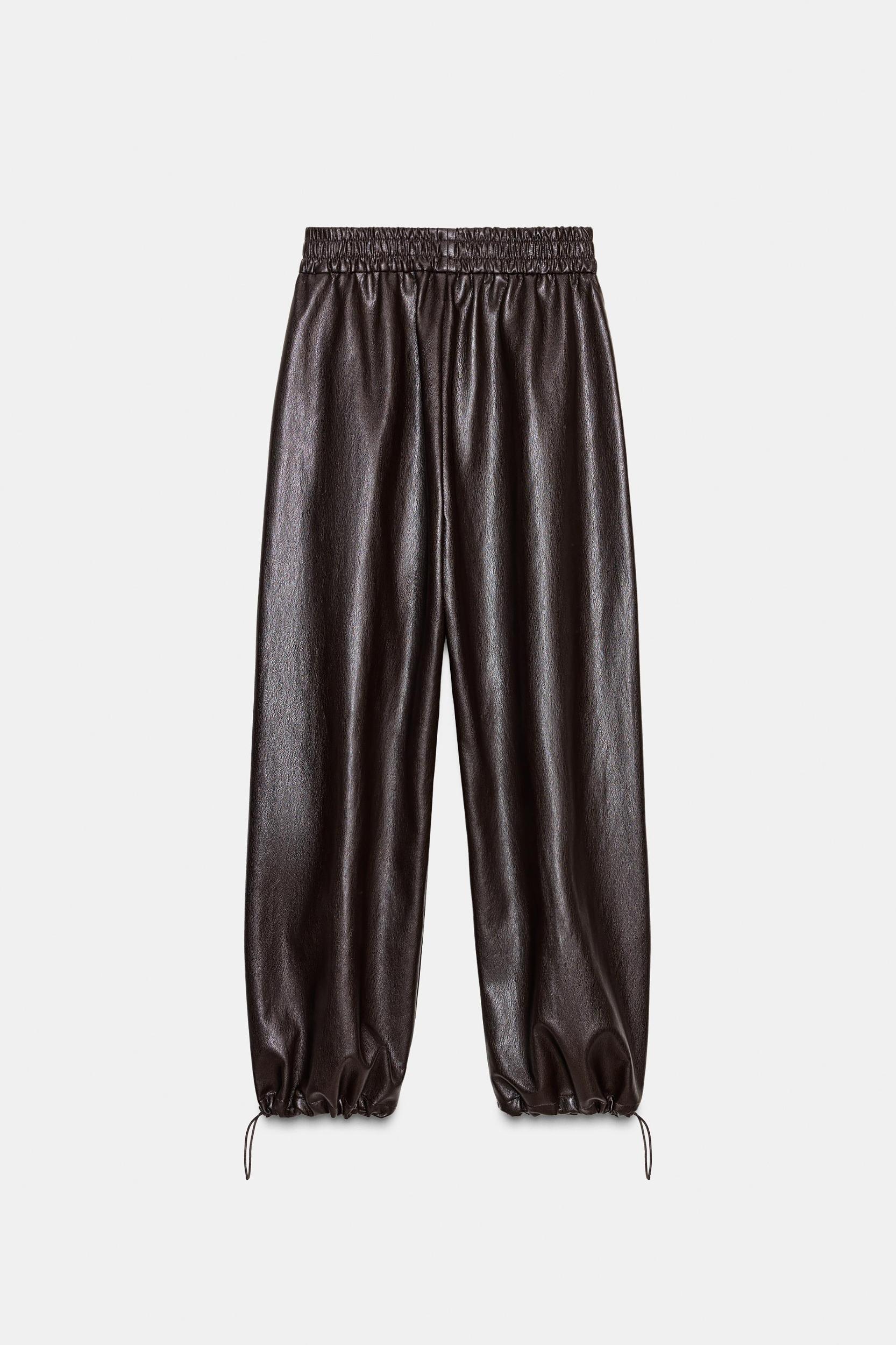 FAUX LEATHER BALLOON PANTS Product Image