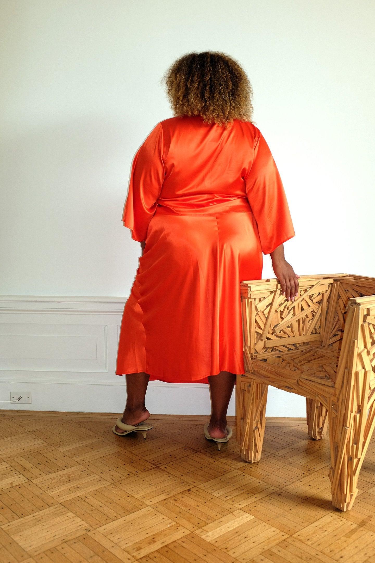 Slit Skirt - Construction Orange Product Image