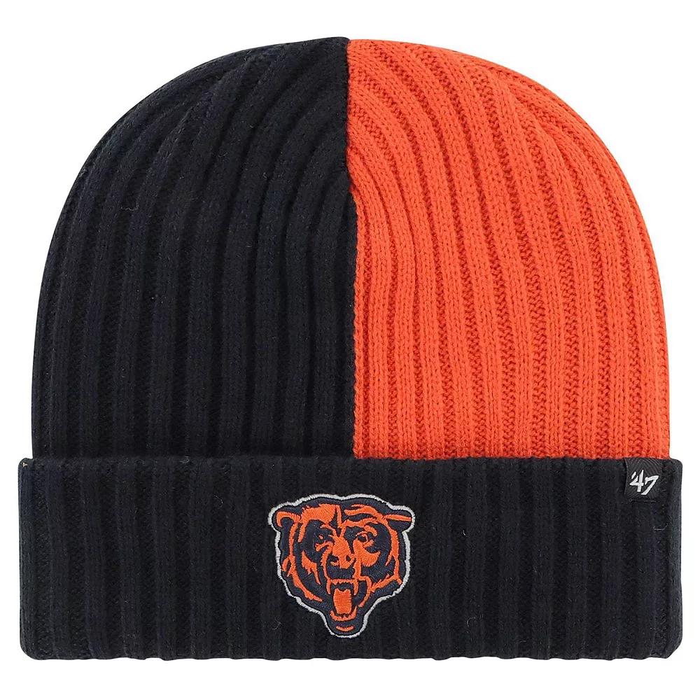 Men's '47 Navy Chicago Bears Fracture Cuffed Knit Hat, Blue Product Image