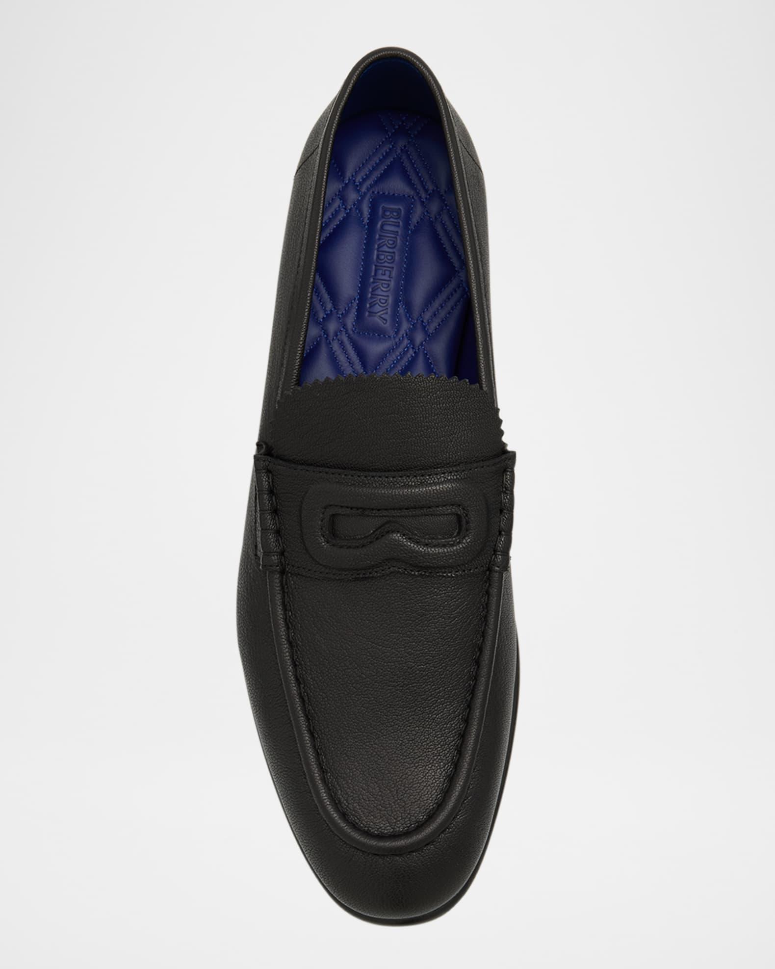 Men's Pearl Leather B-Logo Penny Loafers Product Image