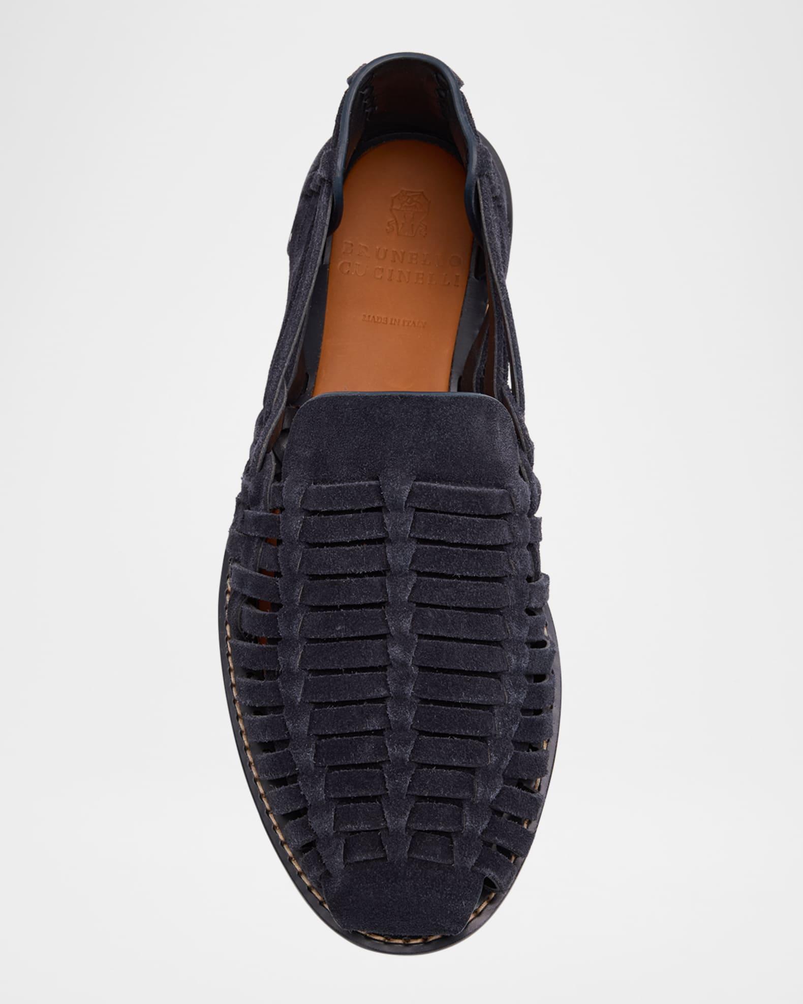 Men's Woven Suede Sandals  Product Image